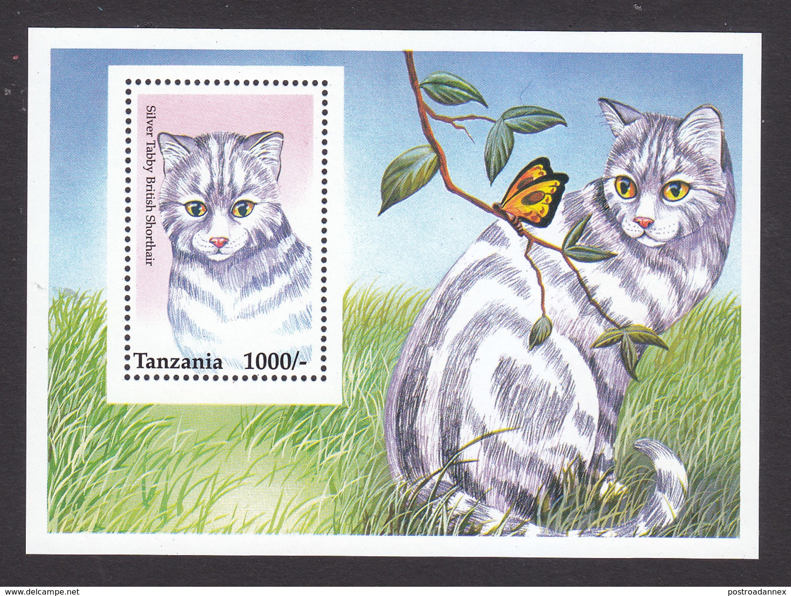 Tanzania, Scott #1438, Mint Never Hinged, Cat, Issued 1996 - Tanzanie (1964-...)
