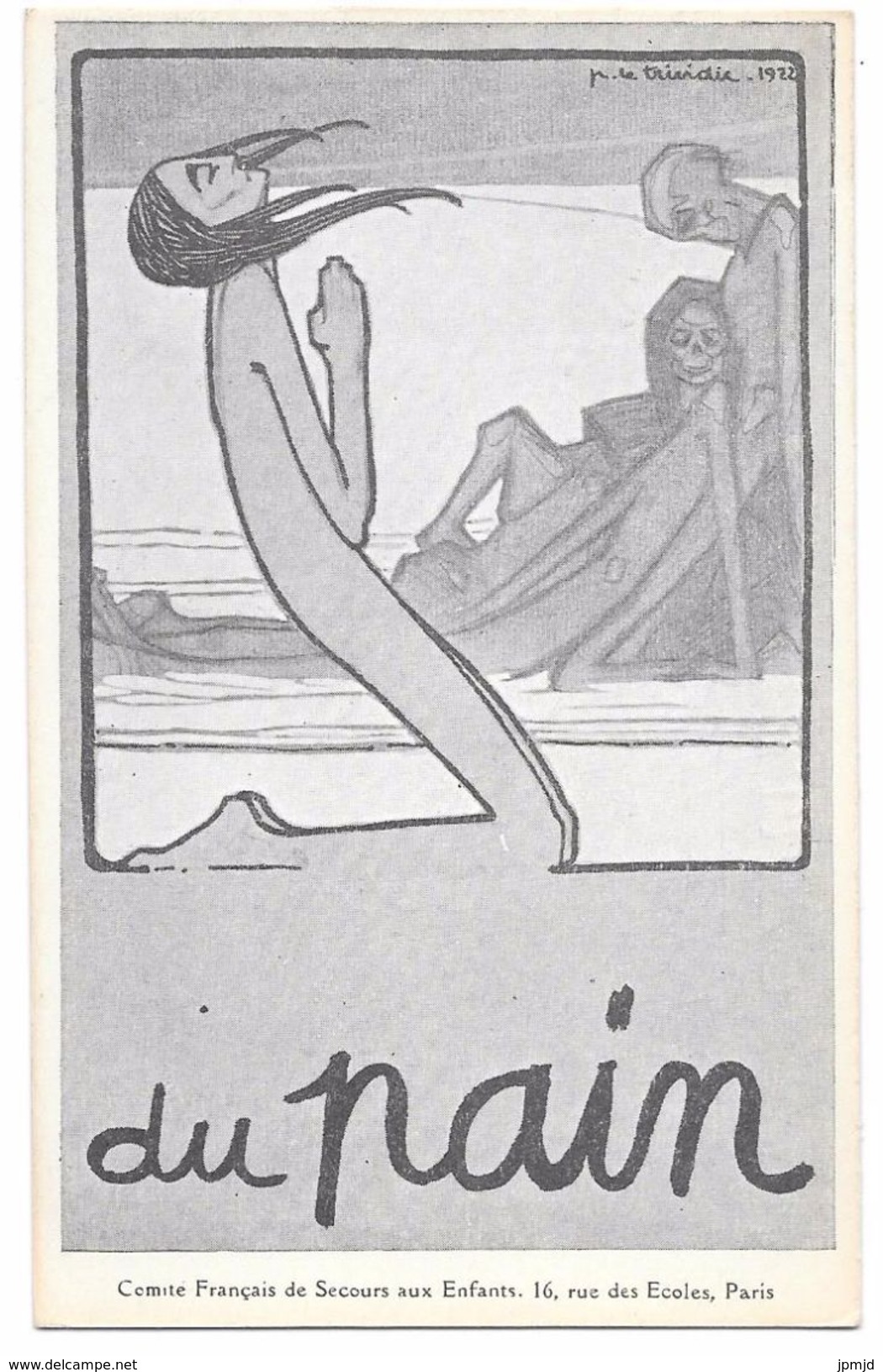 Illustrateur P. Le Trividic 1922 - Du Pain - Comité Français De Secours Aux Enfants   Paris - Altri & Non Classificati
