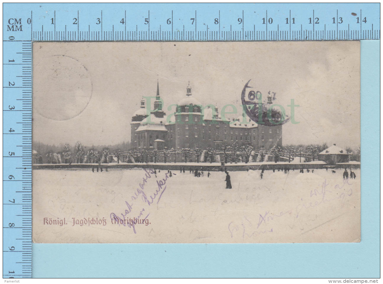 Jagdschloss Moritzburg - Fronigl Im Winter - Cover Dresden 1908 Send To Japan - Moritzburg