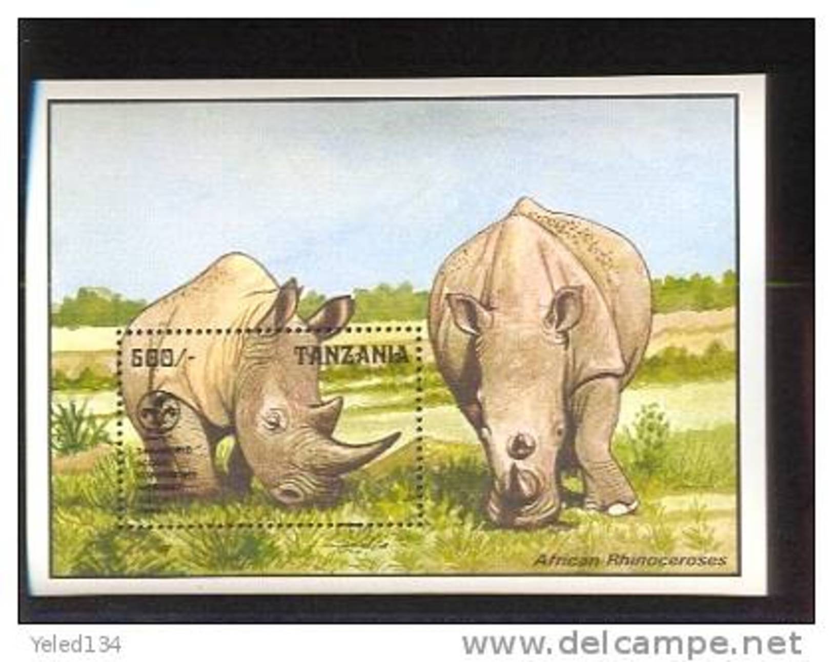 TANZANIA   1535 OP WORLD SCOUT CONFERENCE  NORWAY ; MINT NEVER HINGED SOUVENIR SHEET OF ANIMALS  ; RHINOCEROS - Non Classés