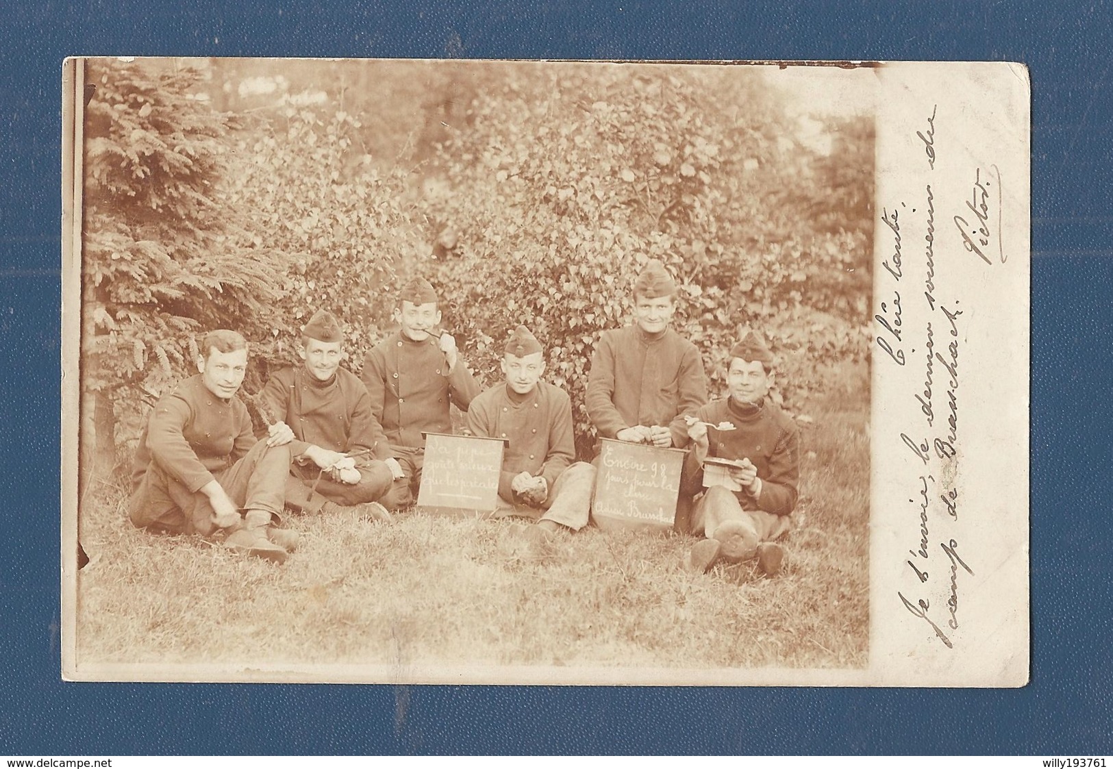 Fotokaart Carte Photo Brasschaat Brasschaet Kamp Polygone Belgische Artilleristen 1904 - Brasschaat