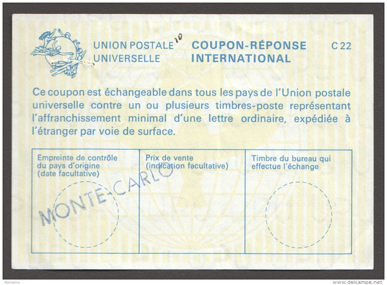 1980  Coupon Réponse  C22 - Entiers Postaux