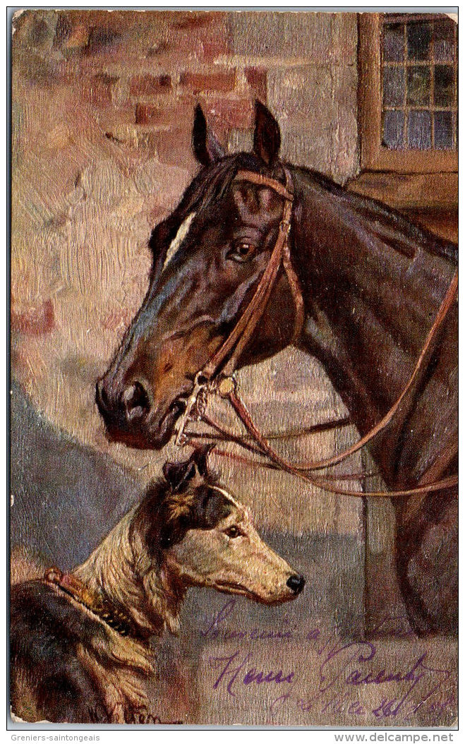 THEMES - CHEVAUX -  Un Cheval Et Un Chien - Horses