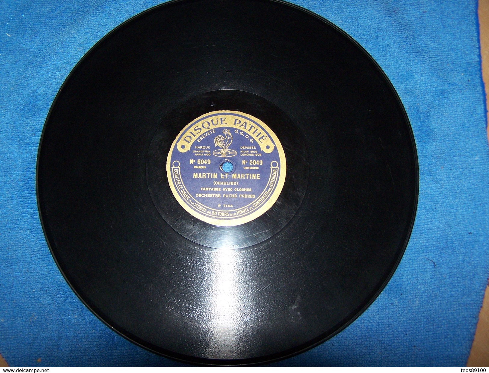 Disque Pathé Saphir N°6049 - On Carillonne à Saint-Quentin - Martin Martine - Cantelon -Chaulier - 78 T - Disques Pour Gramophone