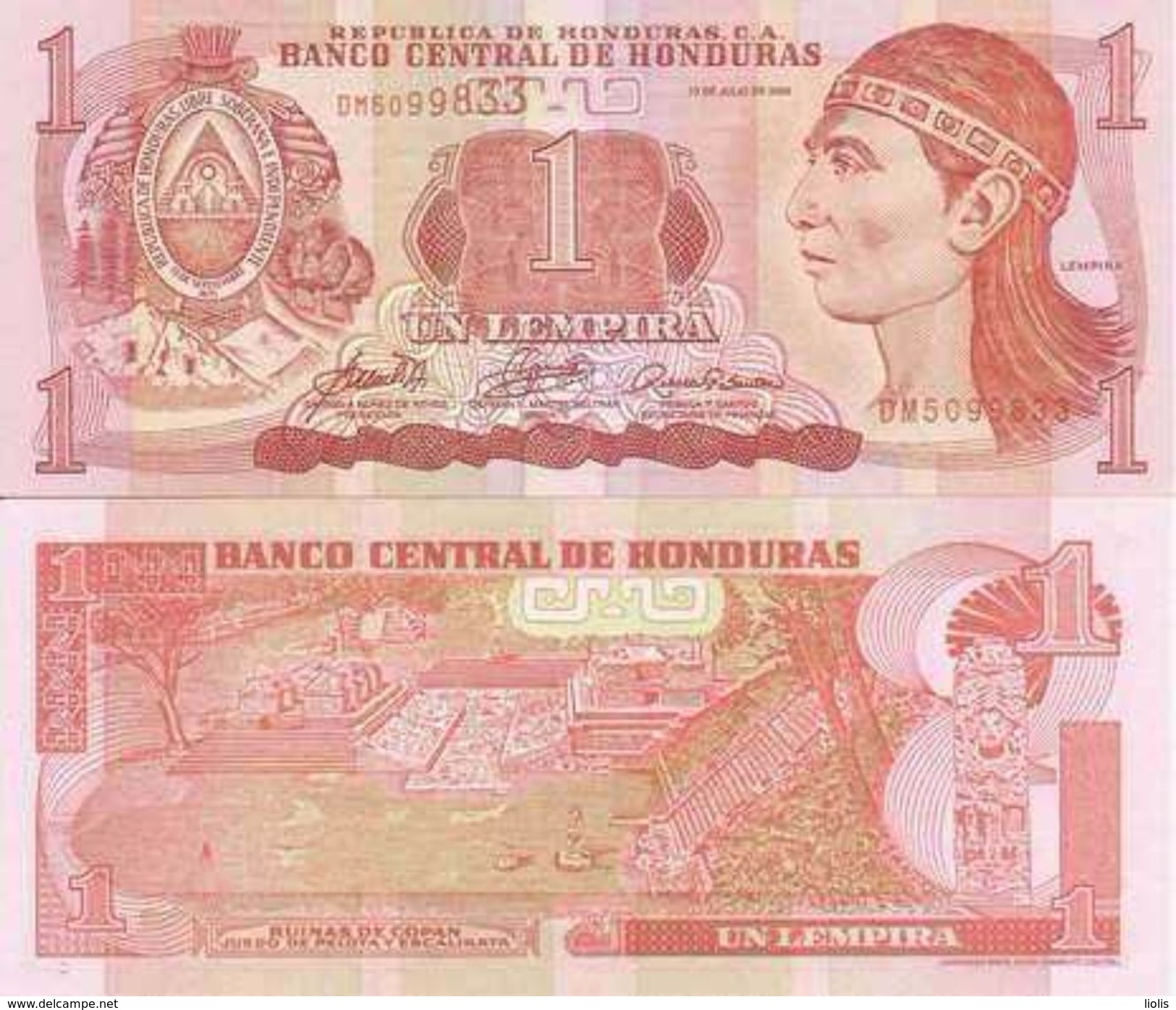 Honduras P-86d  1 Lempira  2006  UNC - Honduras