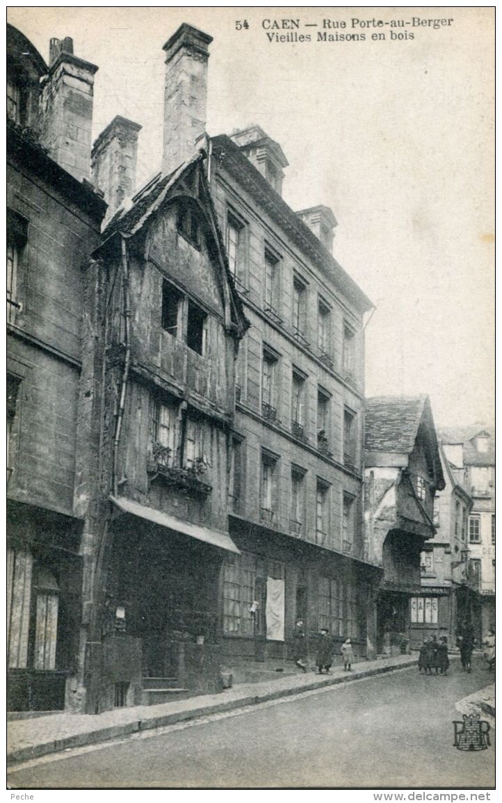 N°59489 -cpa Caen -rue Porte Au Berger- - Caen