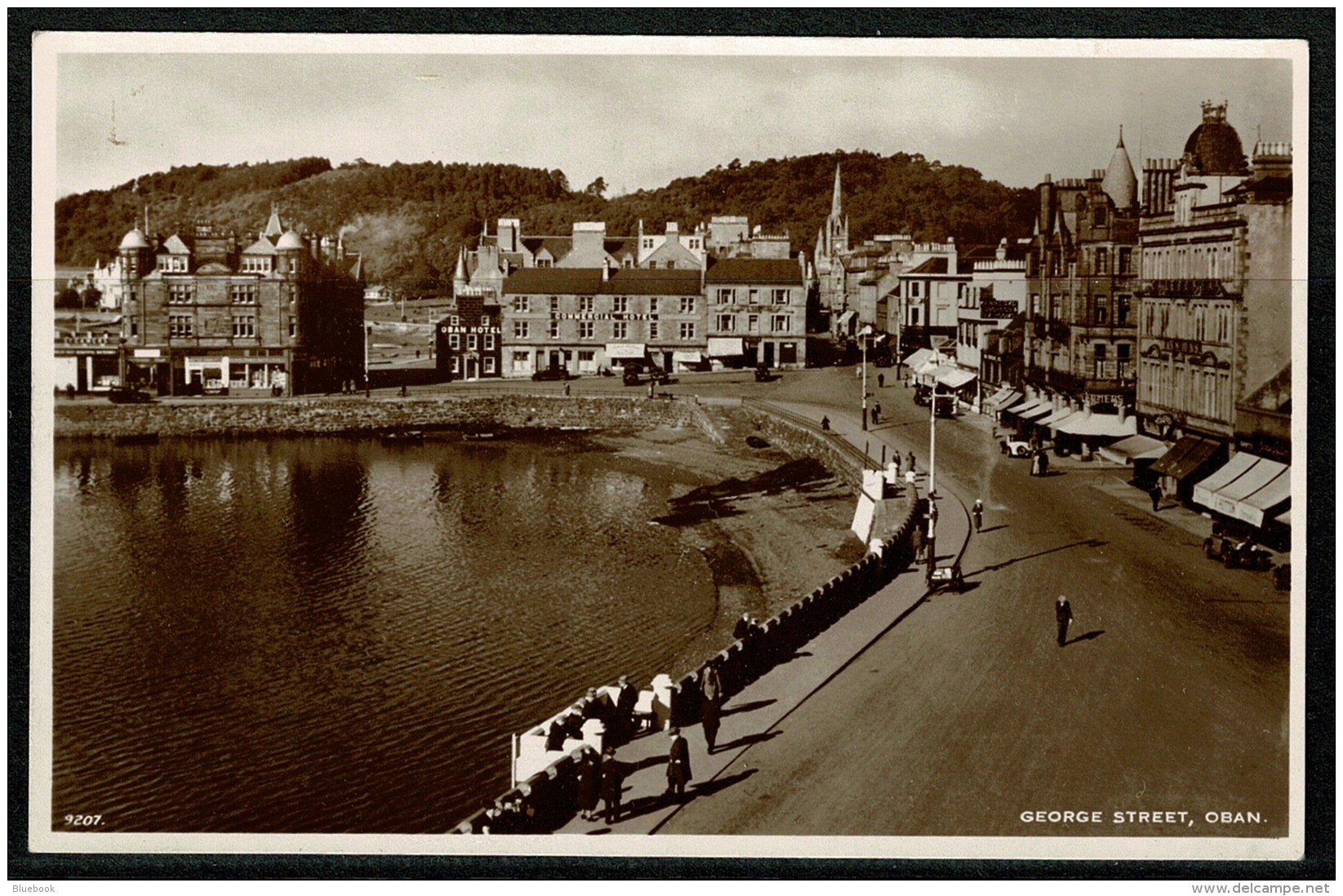 RB 1167 -  Real Photo Postcard - George Street &amp; Commercial Hotel Oban - Argyllshire - Argyllshire