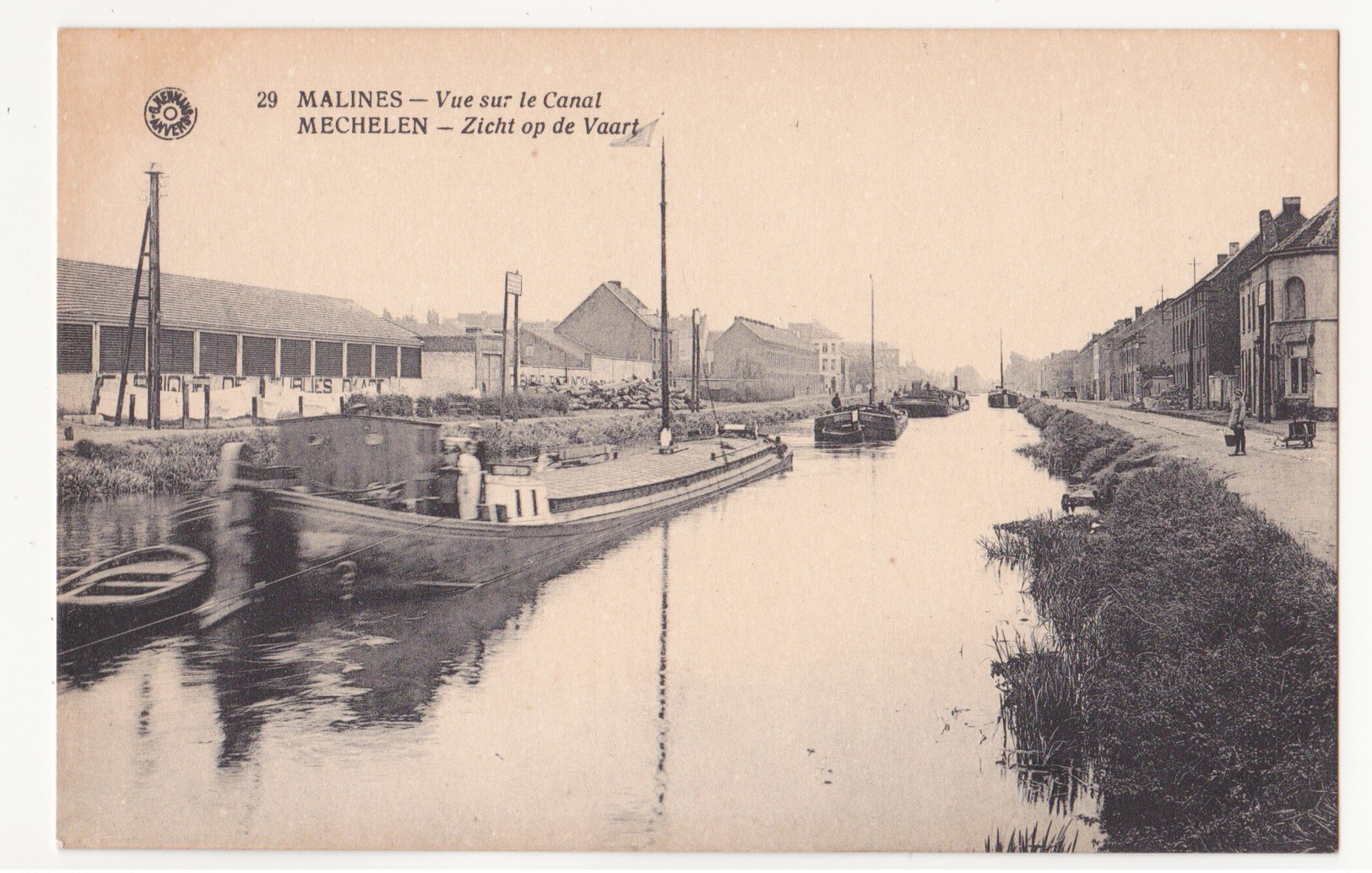 Mechelen: De Vaart. (péniches) - Malines