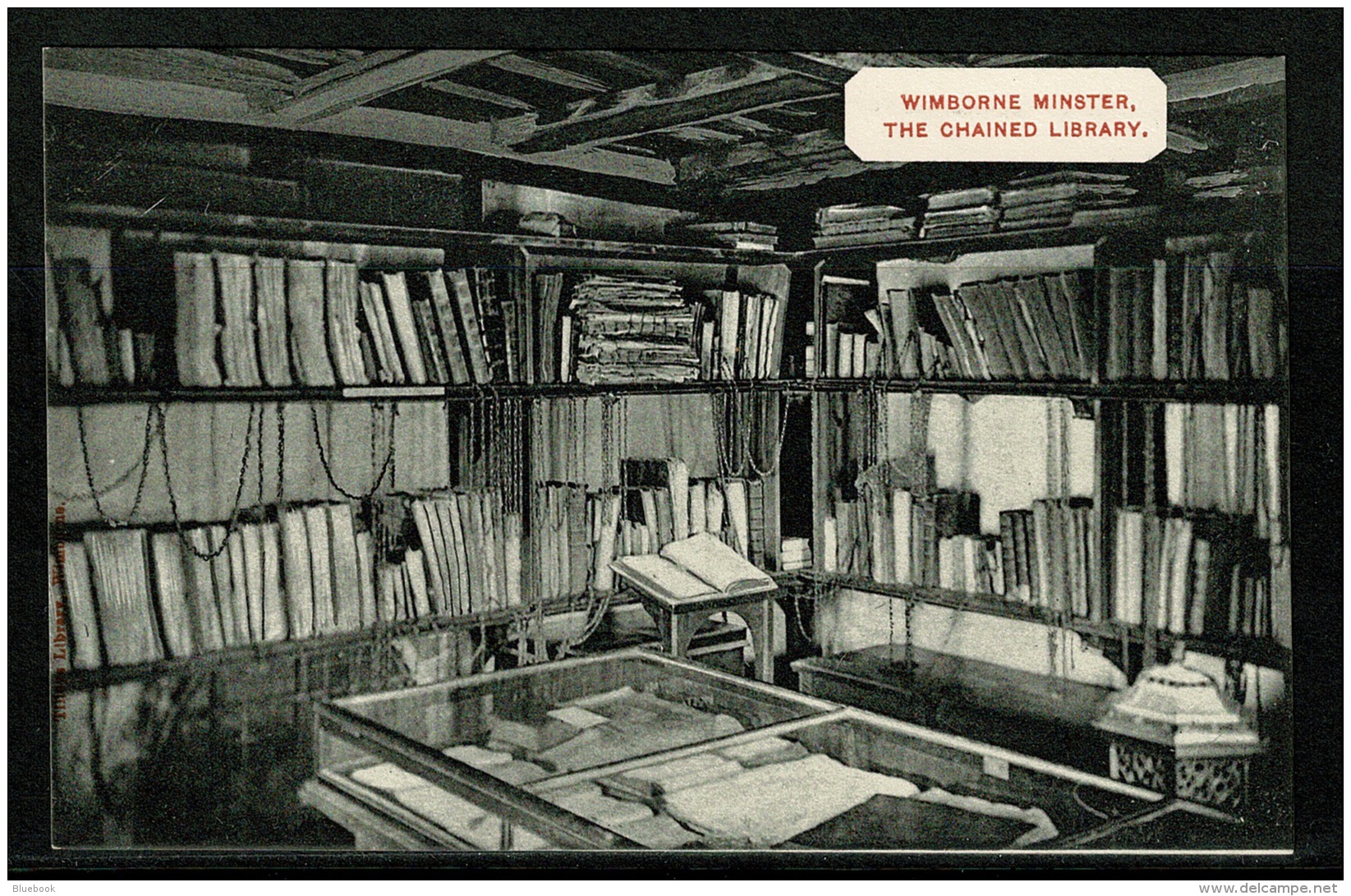 RB 1167 -  Early Postcard - Chained Library - Wimborne Minster Dorset - Otros & Sin Clasificación