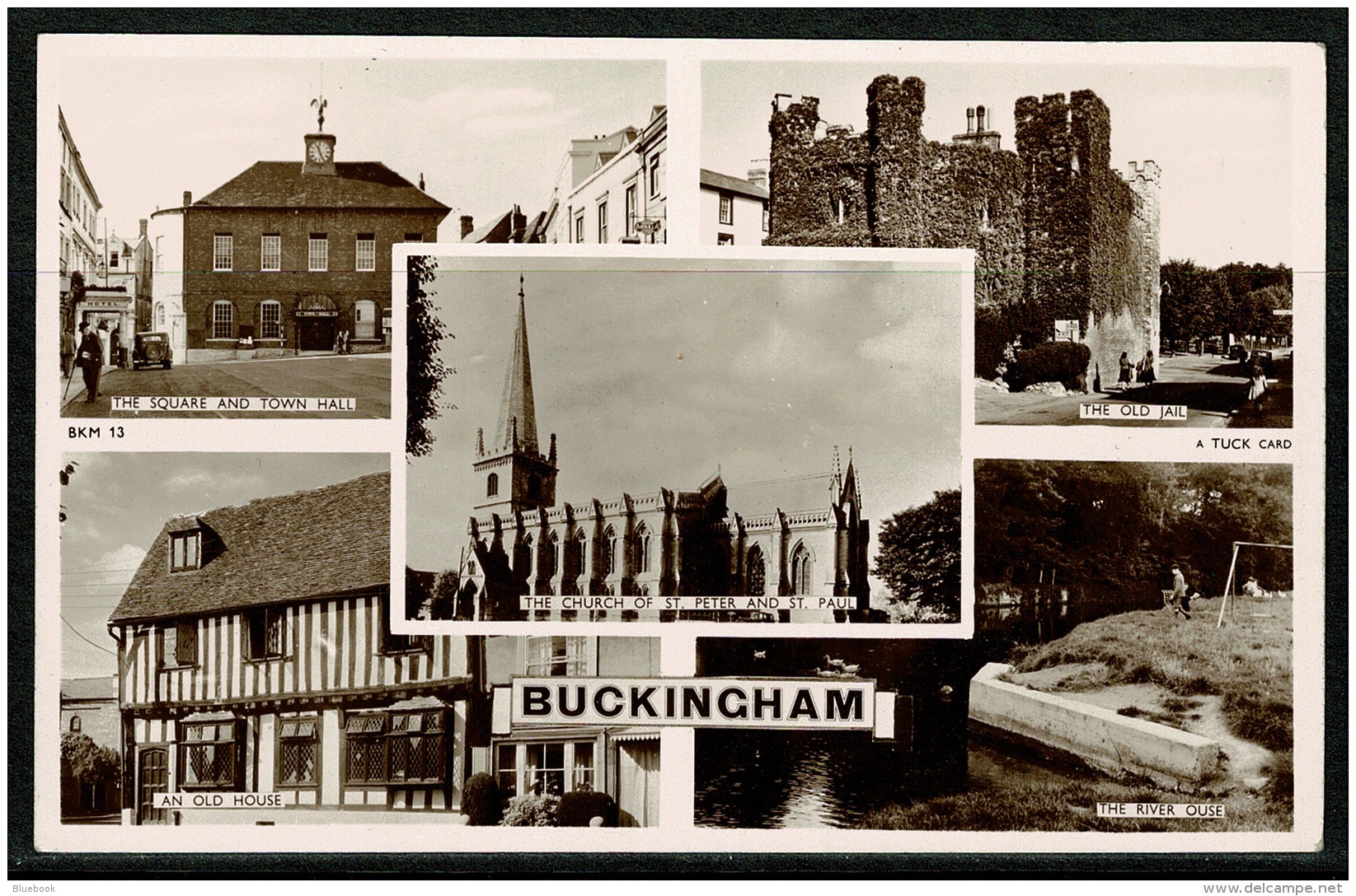 RB 1167 -  Uncommen Raphael Tuck Multiview Postcard - Buckingham Buckinghamshire - Buckinghamshire