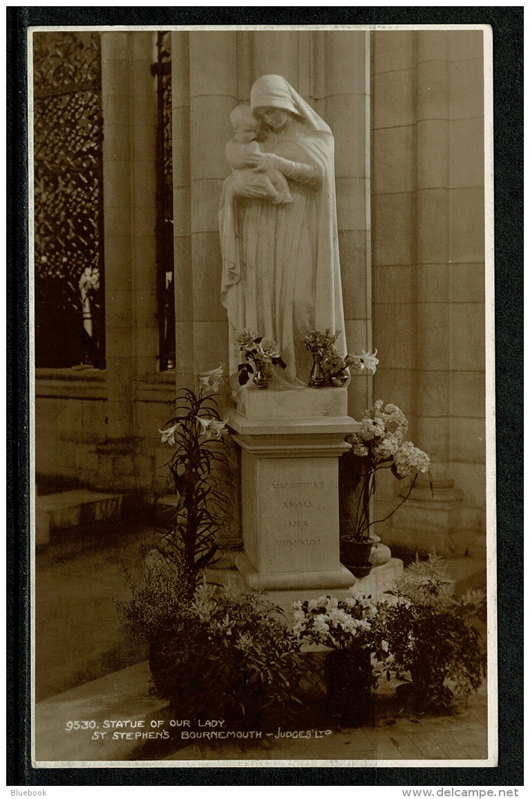 RB 1178 -  Judges Real Photo Postcard - Statue Of Our Lady St Stephen's Church Bournemouth Hampshire Dorset - Bournemouth (avant 1972)