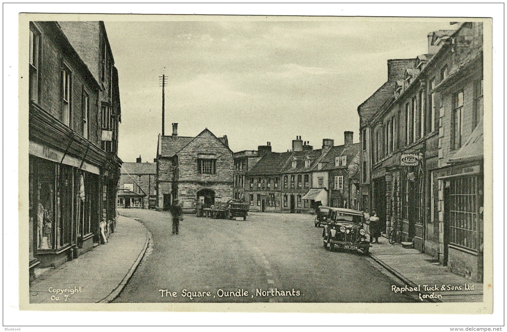 RB 1178 -  Raphael Tuck Postcard - Cars At The Square Oundle - Northamptonshire - Northamptonshire