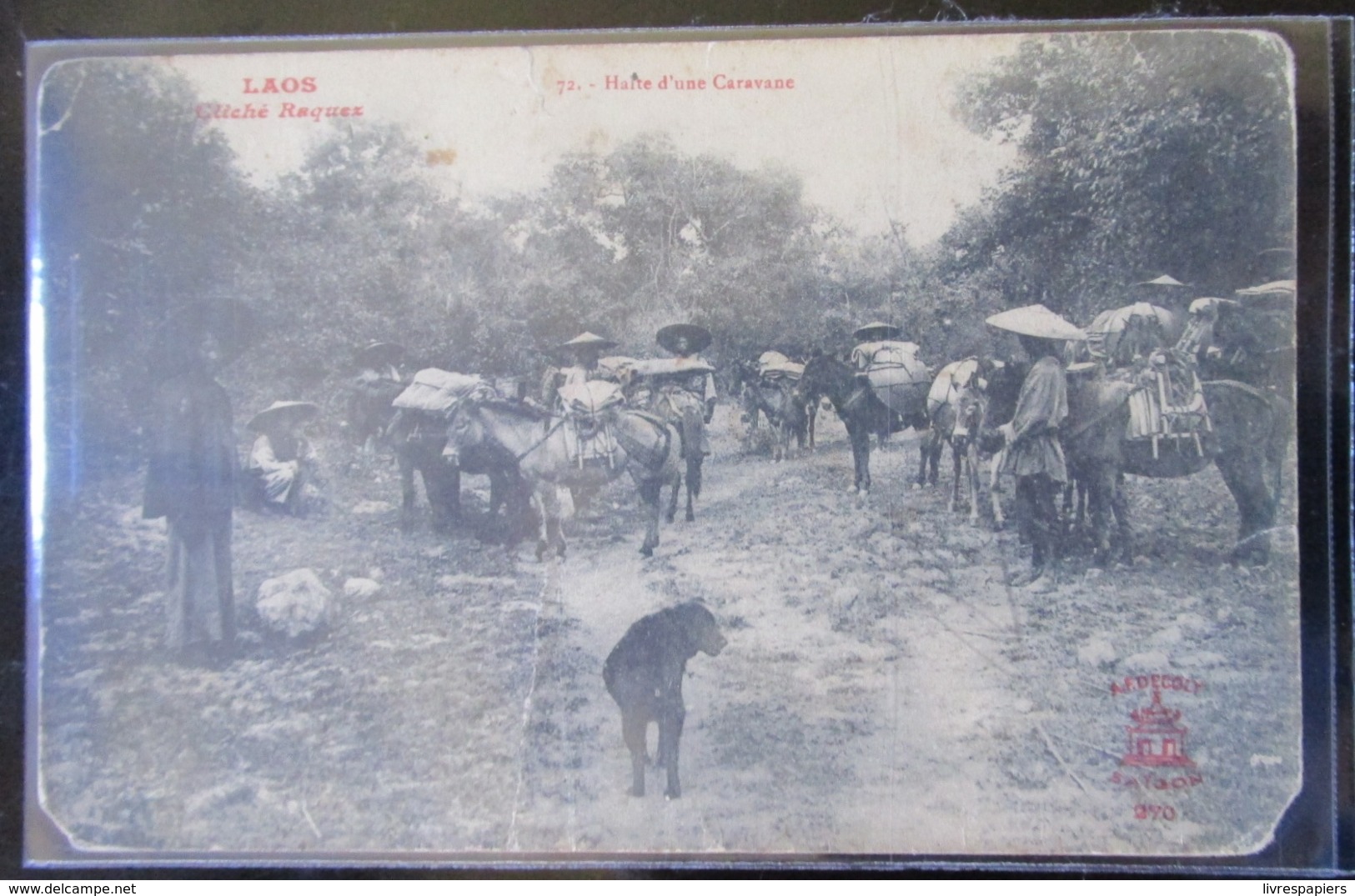 Laos Halte D'une Caravane  Cpa  Raquez - Laos