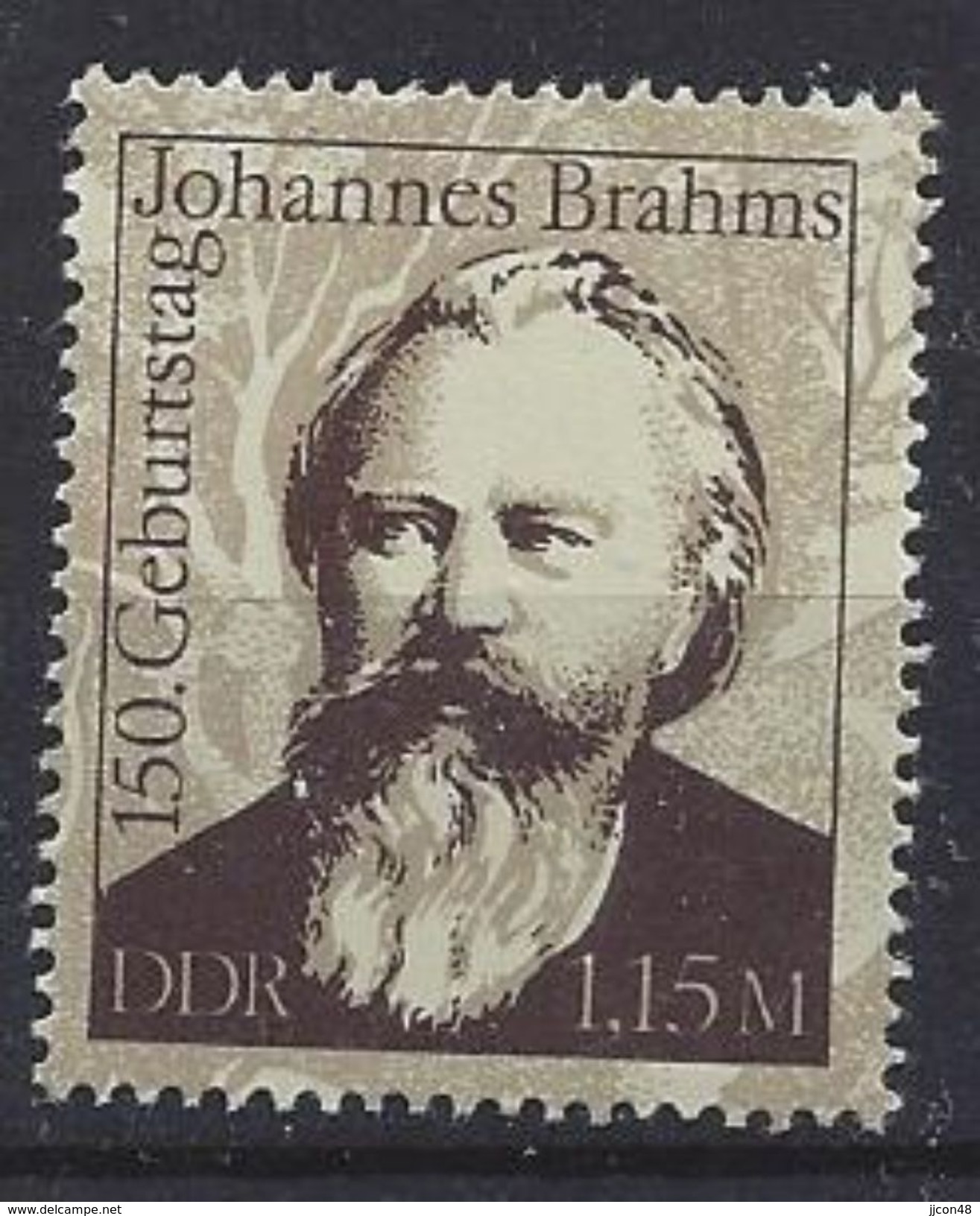 Germany (DDR) 1983  Johannes Brahms (**) MNH  Mi.2764 - Unused Stamps