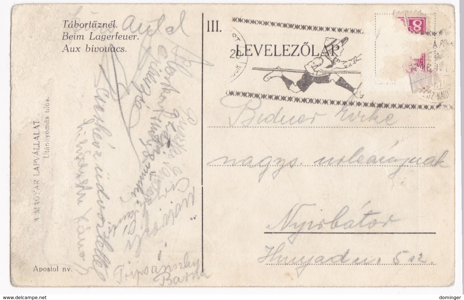 Hungary Boy Scout Postcard 1926  Spec. Cancellation - Padvinderij