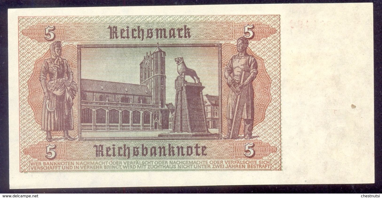 GERMANY - DEMOCRATIC REPUBLIC 5 Deutsche Mark 1948 P3  AUNC/UNC - 1 Deutsche Mark