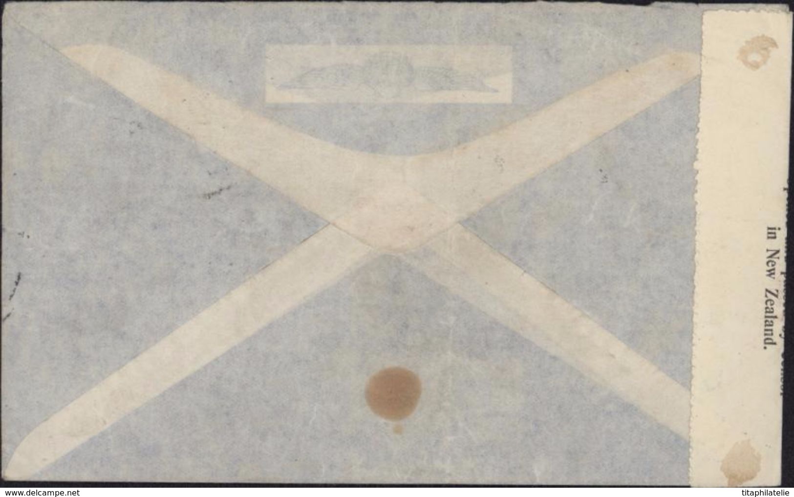 Enveloppe Empire Airmail New Zealand YT 245 247 CAD Auckland 10 De 40 Censure Opened And Passed By Censor In New Zealand - Storia Postale