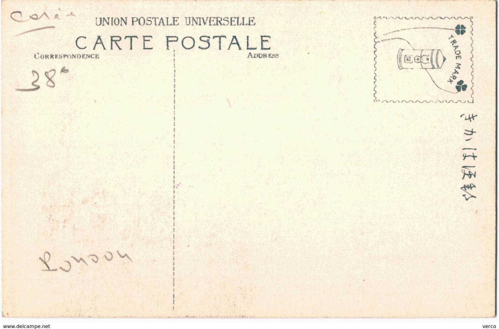 Carte Postale Ancienne De COREAN MIDDLE CLASS FAMILY - Corée Du Nord