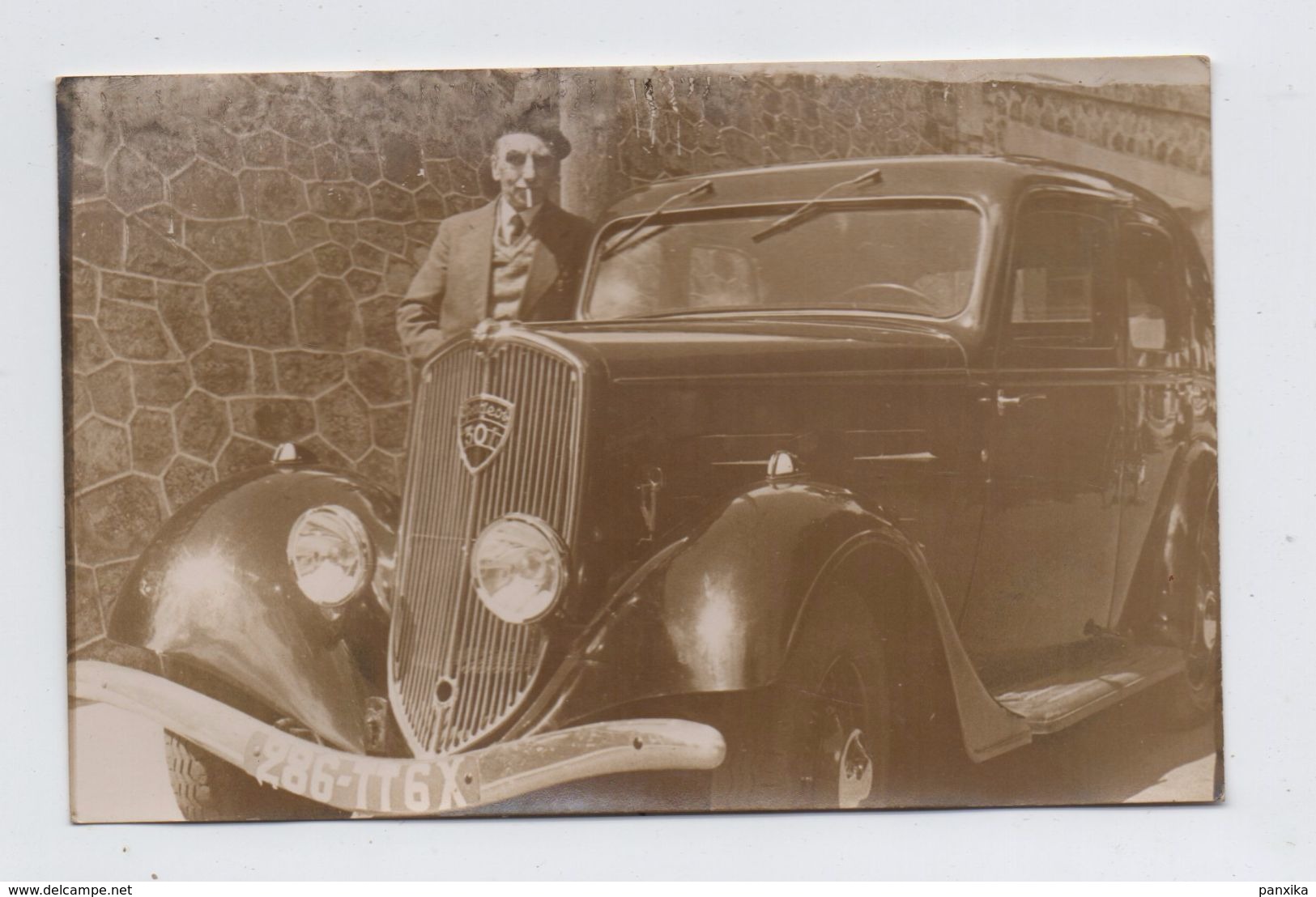 Peugeot 301D 1936.  Carte Photo. - PKW