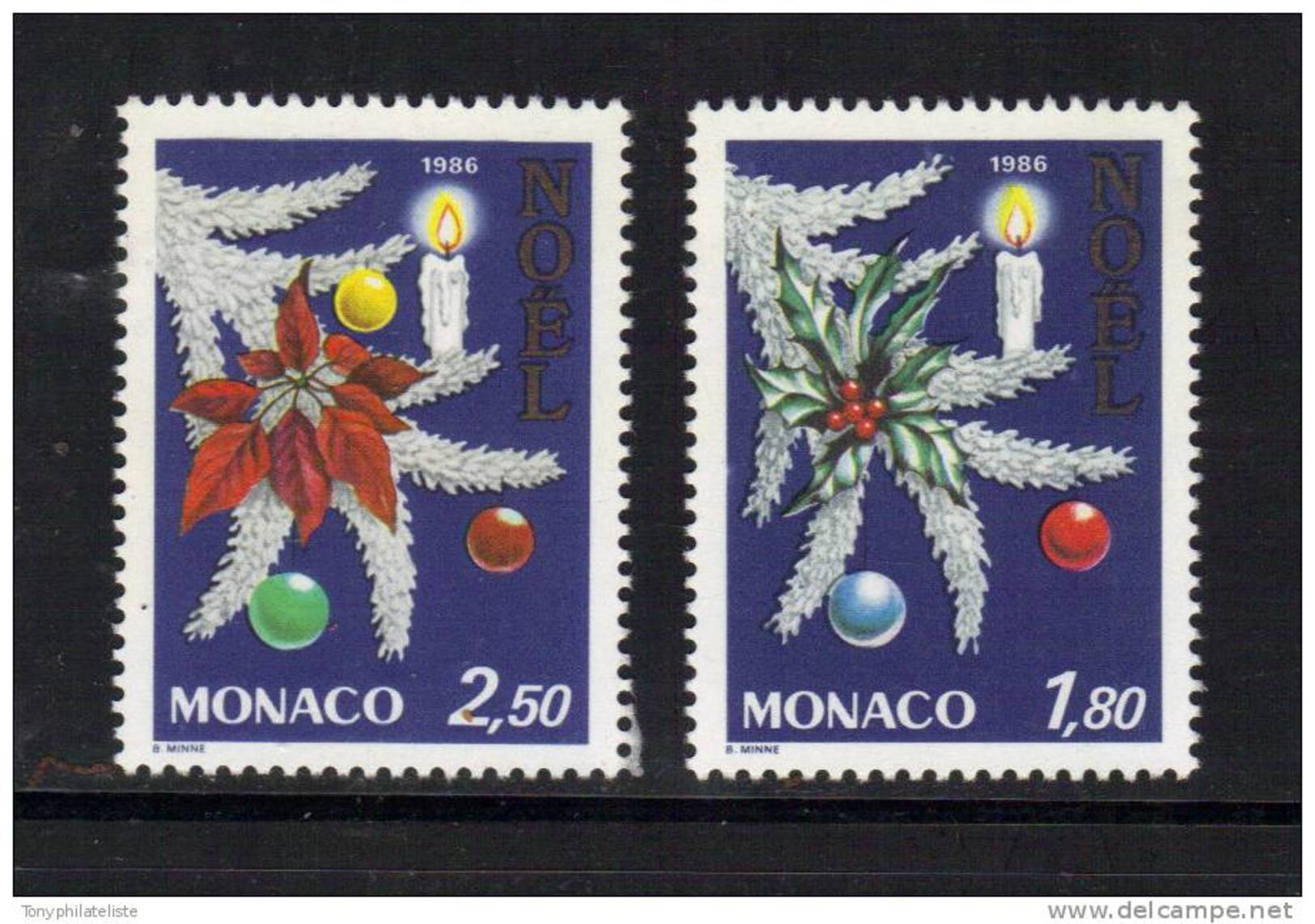 Monaco Timbres De 1986  Neufs** N°1554/55 Vendu A La Faciale - Unused Stamps