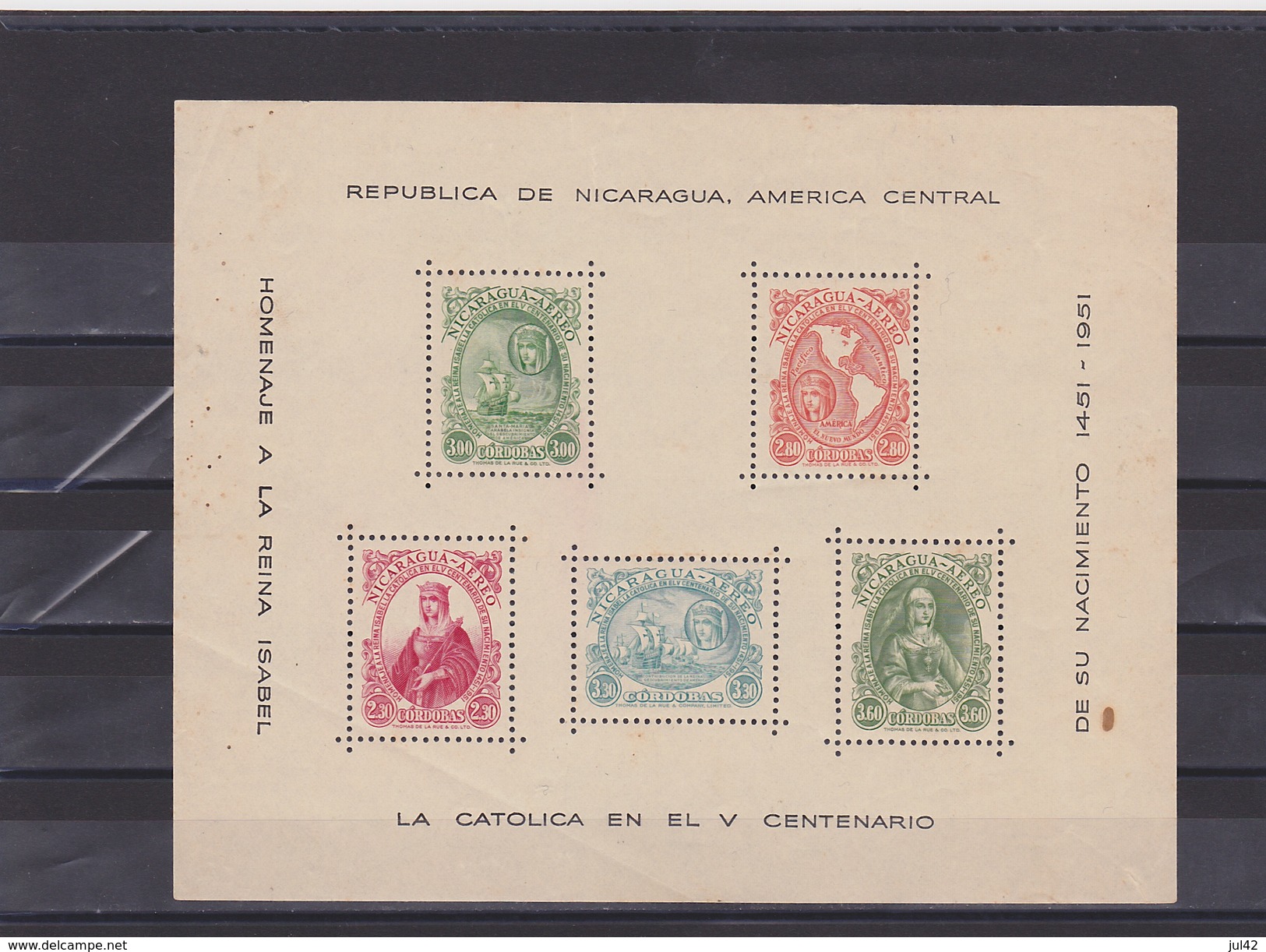 1952 Scott C320a MNH Yvert BF 83         159 - Nicaragua