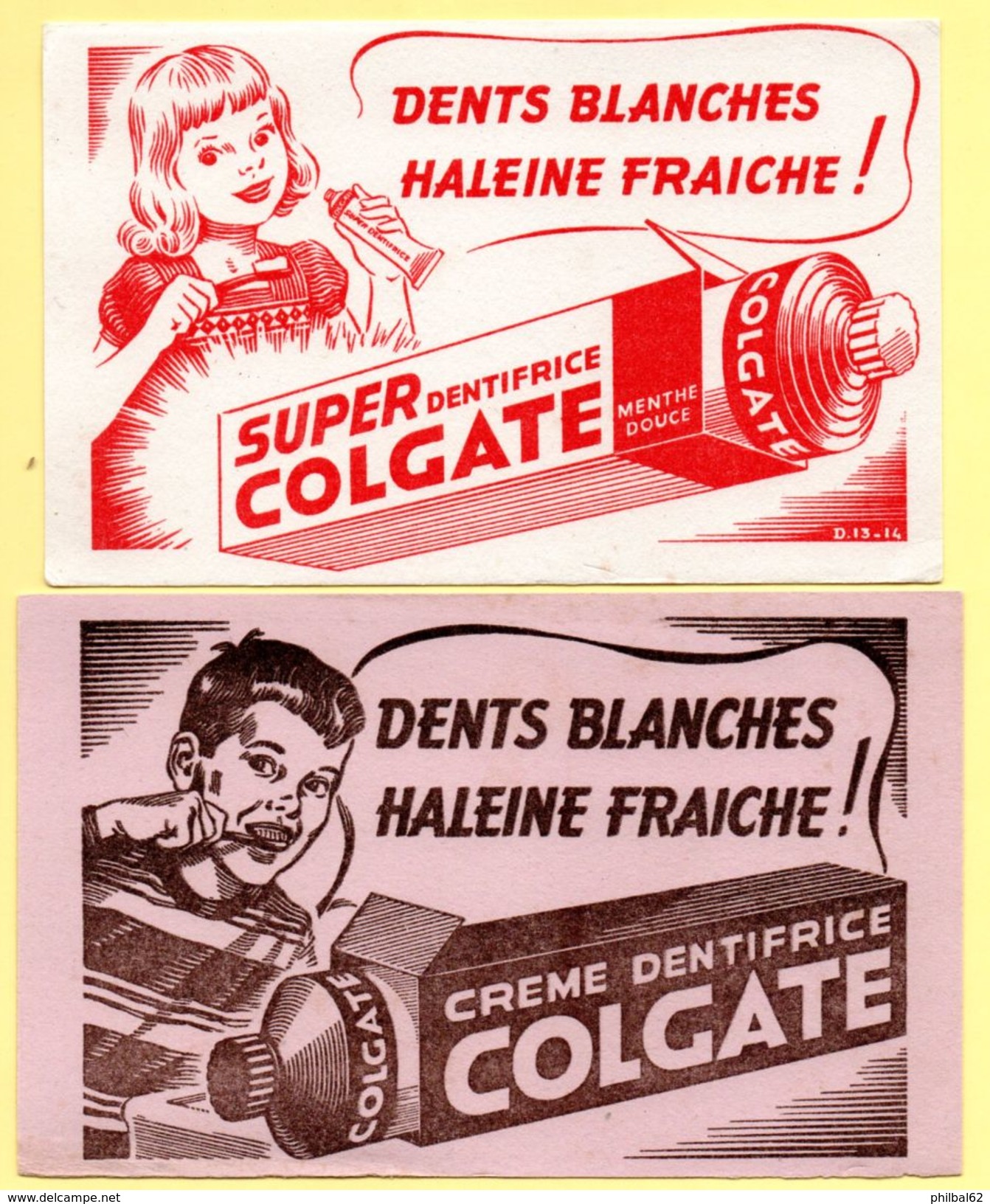 2 Buvards Dentifrice Colgate - Parfums & Beauté