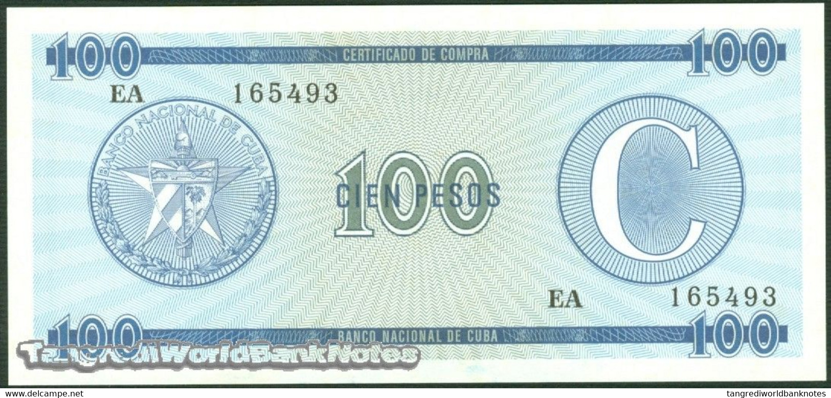 TWN - CUBA FX25 - 100 Pesos 1985 Serie C - Prefix EA UNC - Cuba