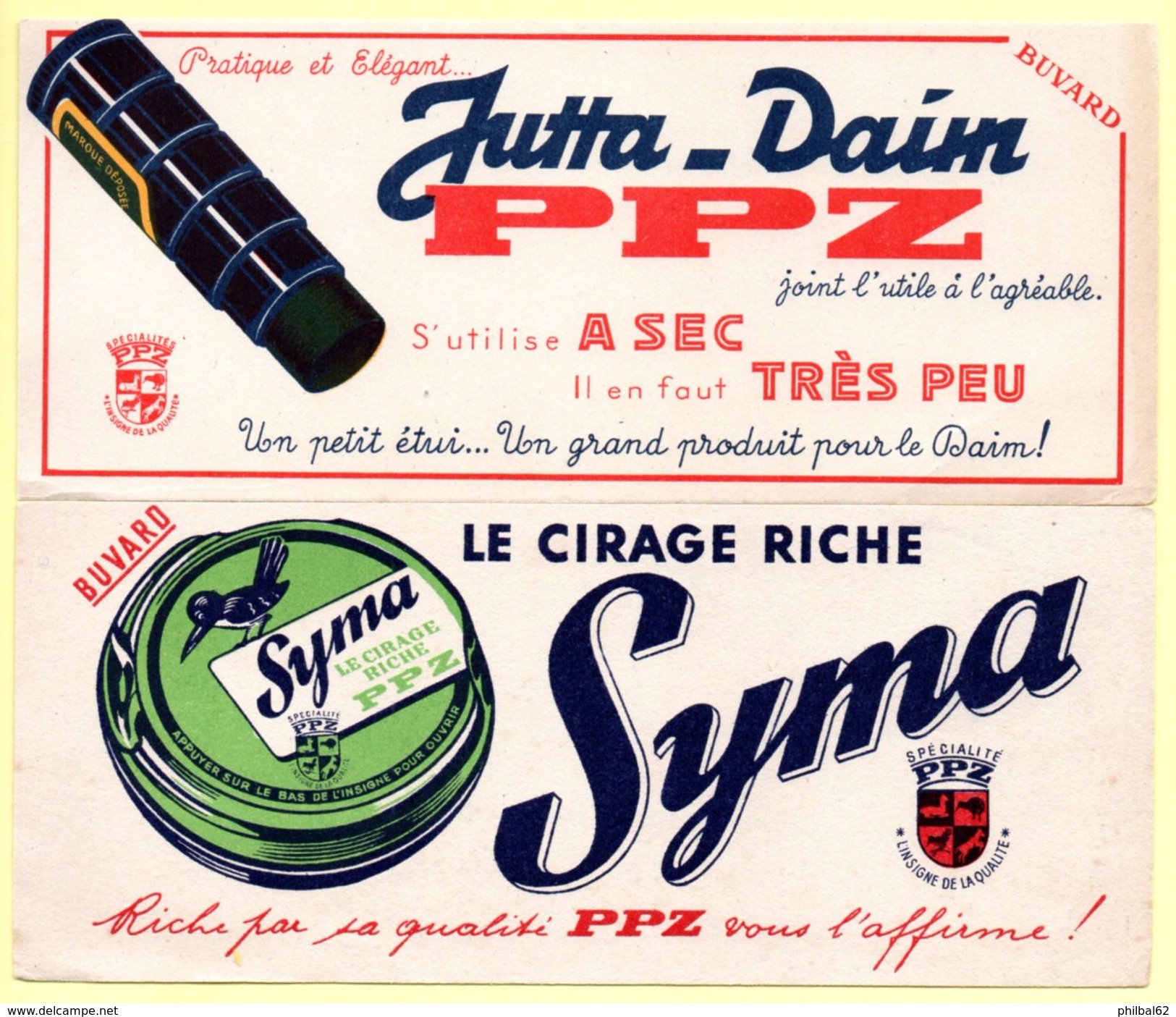 2 Buvards Cirage Syma Et Jutta-daim PPZ - Peintures