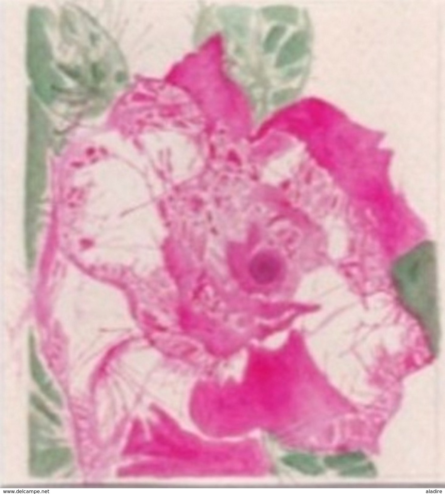 Daniel France (Guyana, Ex Guyane Britannique, Amérique Du Sud)  - Aquarelle Sur Papier, Rose Flower, 24 X 30 Cm, 1996 - Aquarelles