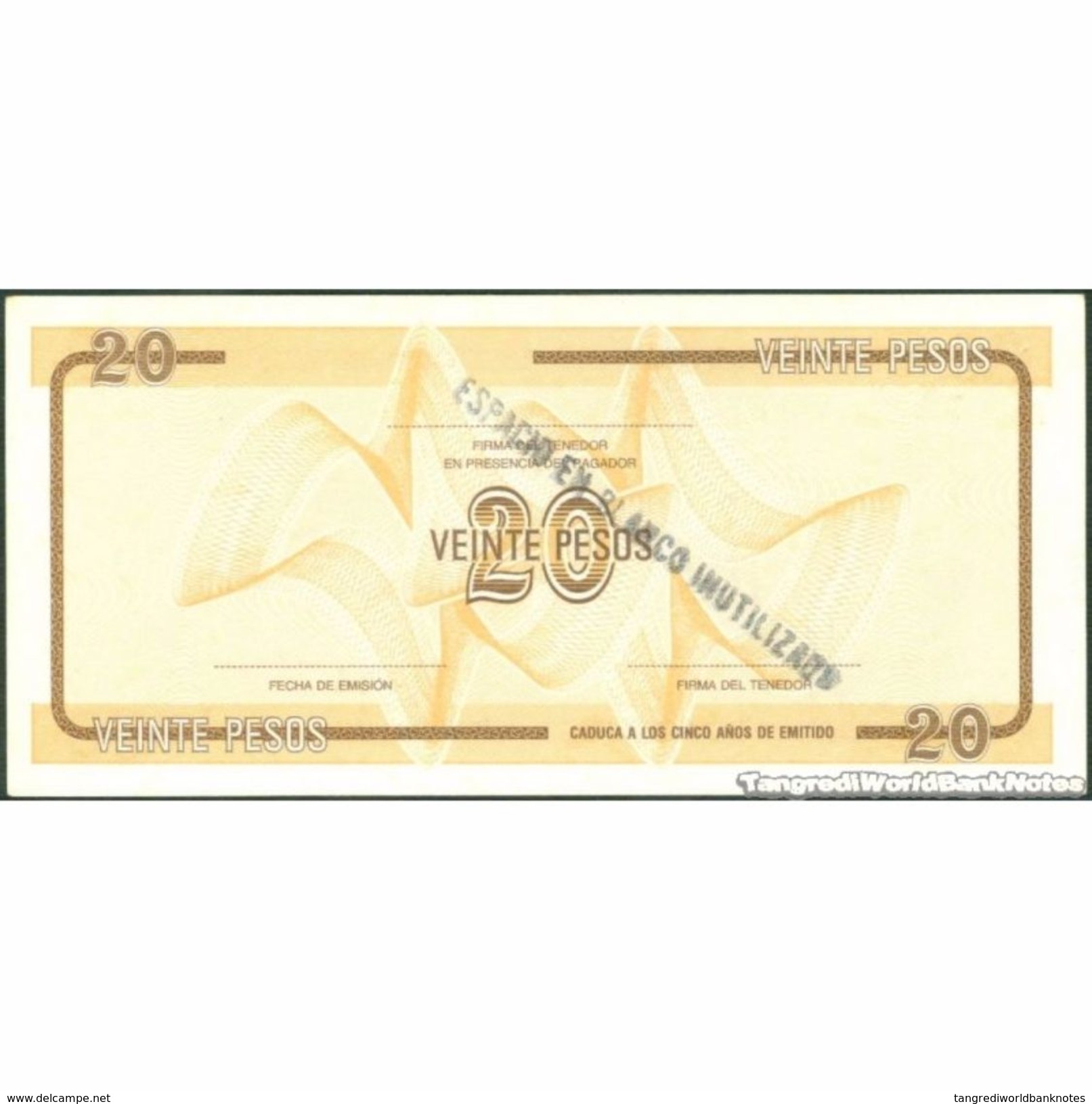 TWN - CUBA FX36 - 20 Pesos 1985 Serie D - Prefix FA F/VF - Cuba