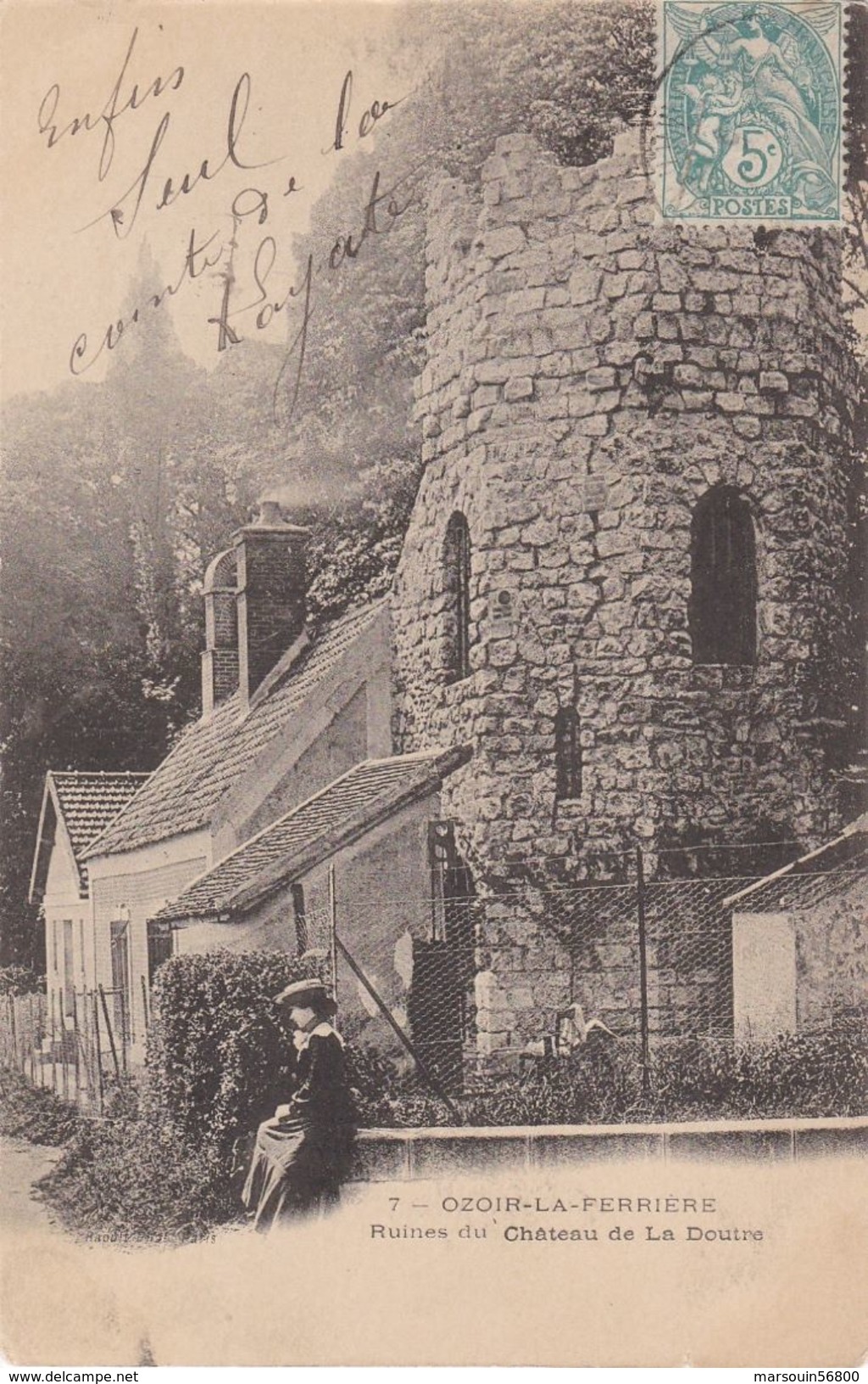 CPA N°7 Dept 77 OZOIR LE FERRIERE Ruines Du Château De La DOUTRE - Autres & Non Classés