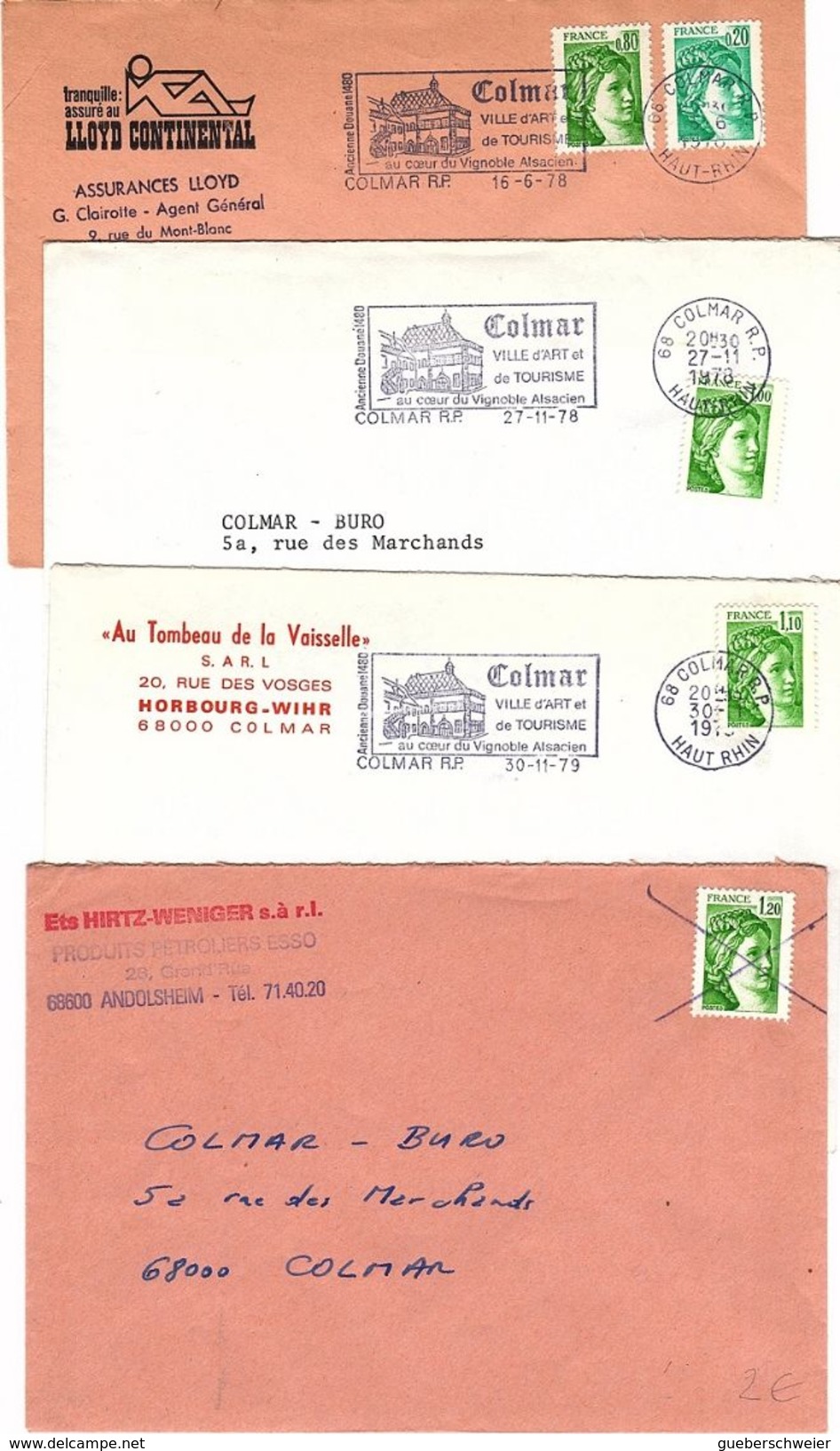 FR-SAB-L1 - FRANCE Lot De 29 Lettres + 7 Entiers Postaux Type Sabine De Gandon Dont Roulettes - 1977-1981 Sabine (Gandon)