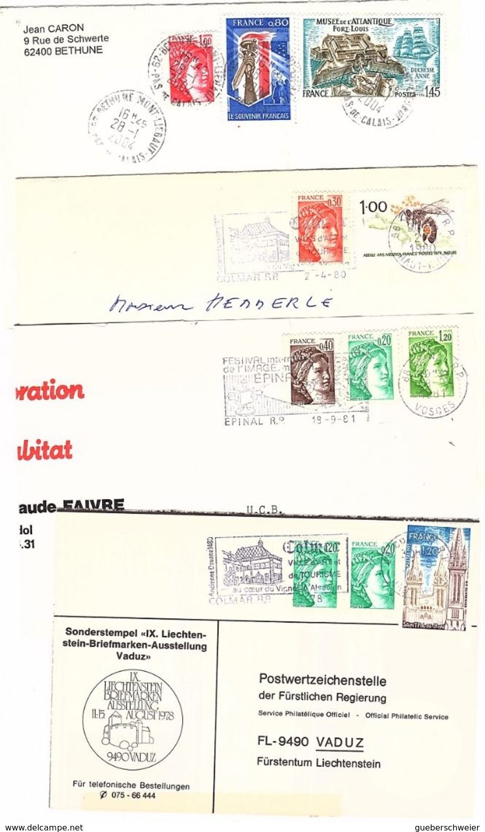 FR-SAB-L1 - FRANCE Lot De 29 Lettres + 7 Entiers Postaux Type Sabine De Gandon Dont Roulettes - 1977-1981 Sabina Di Gandon