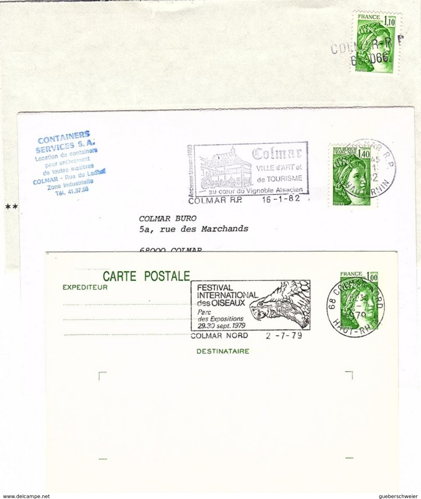 FR-SAB-L1 - FRANCE Lot de 29 lettres + 7 entiers postaux type Sabine de Gandon dont roulettes