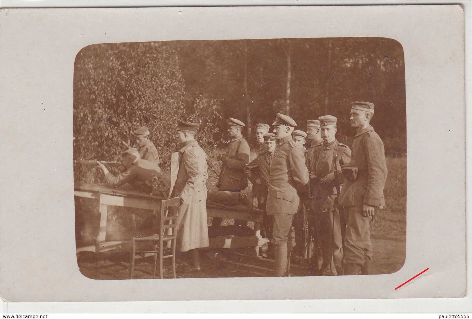 CPA Allemande-Militaires Soldats Allemand Entrainement Au Tire Couché  (guerre14-18)  TBE - Oorlog 1914-18