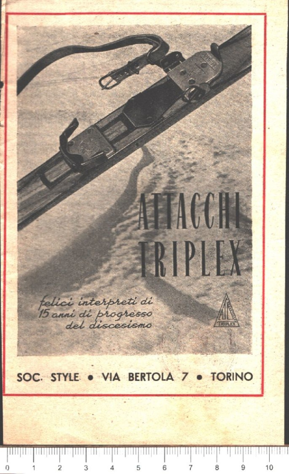 Advertising - Attacchi Triplex. Style Torino - Pubblicità 1947 - Altri & Non Classificati