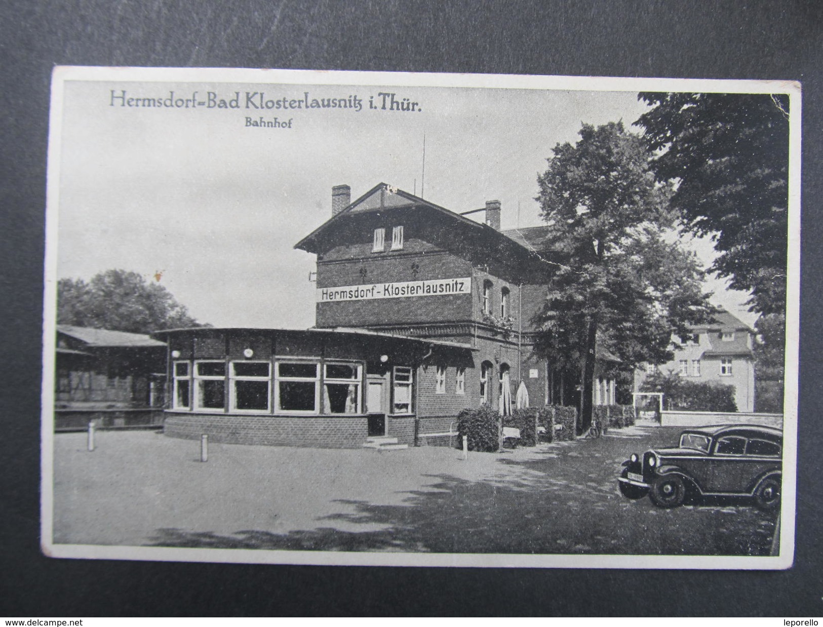 AK HERMSDORF KLOSTERLAUSNITZ Bahnhof Ca.1940 // D*28650 - Hermsdorf