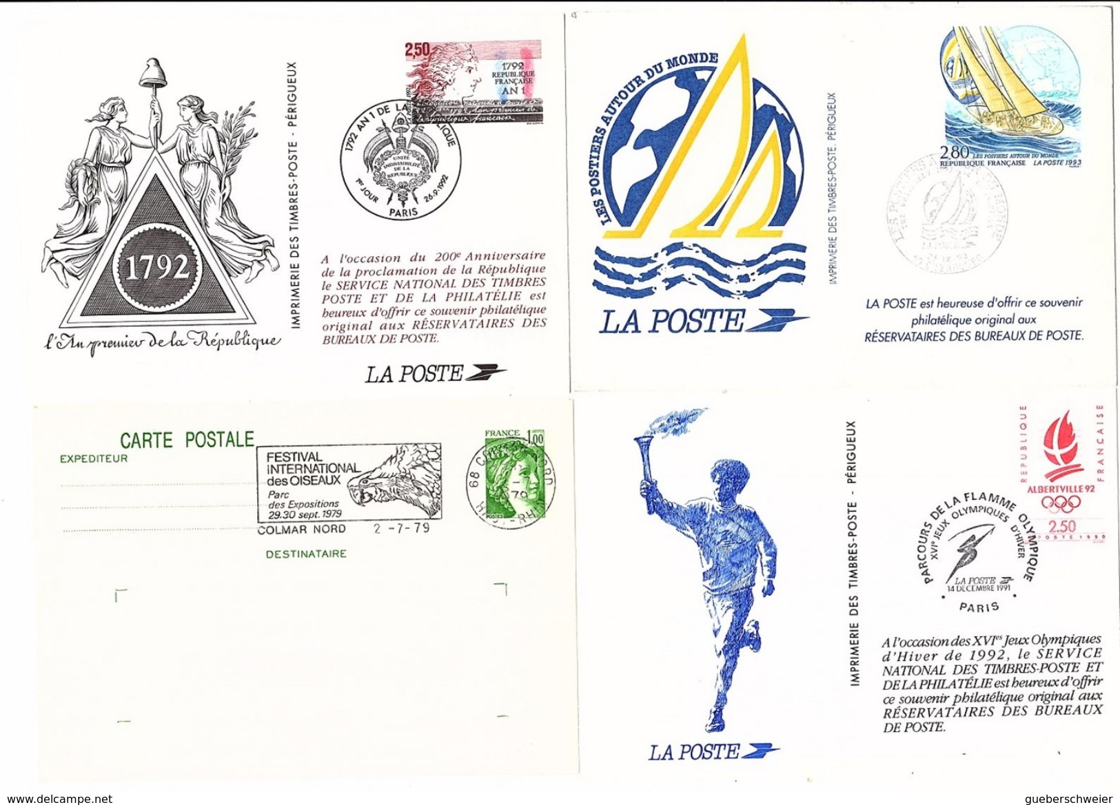 FR-ENT16 - FRANCE Lot De 15 Entiers Postaux Types Divers - Lots Et Collections : Entiers Et PAP