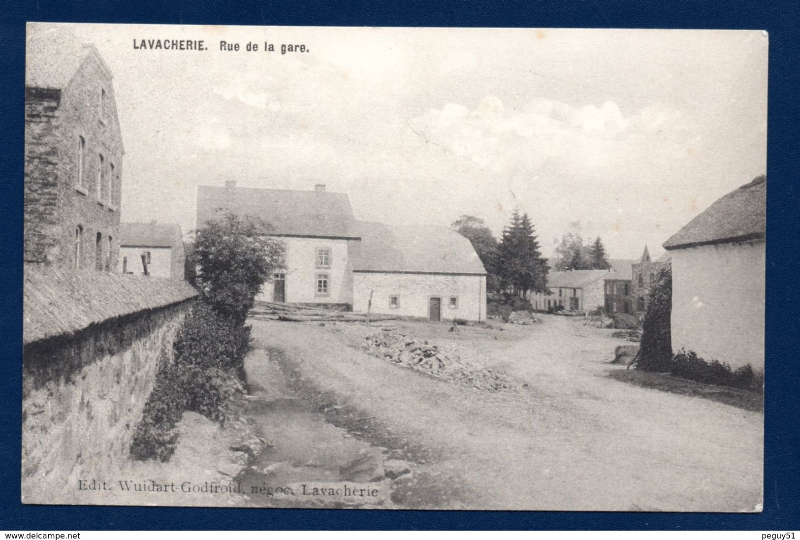 Lavacherie (Sainte-Ode). Rue De La Gare. (Gare Vicinale - 1901) - Sainte-Ode