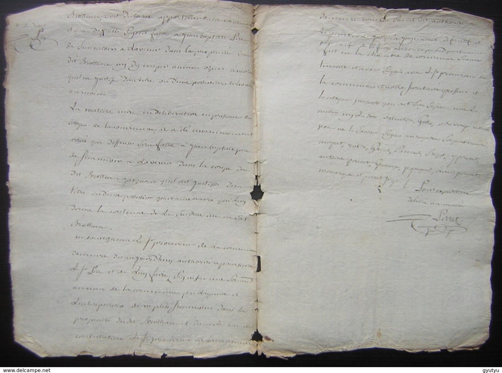 1792 Varambon (Ain) Document Concernant Le Début De L Affaire Jean Baptiste Pin (possession D'une île) - Manuscripten