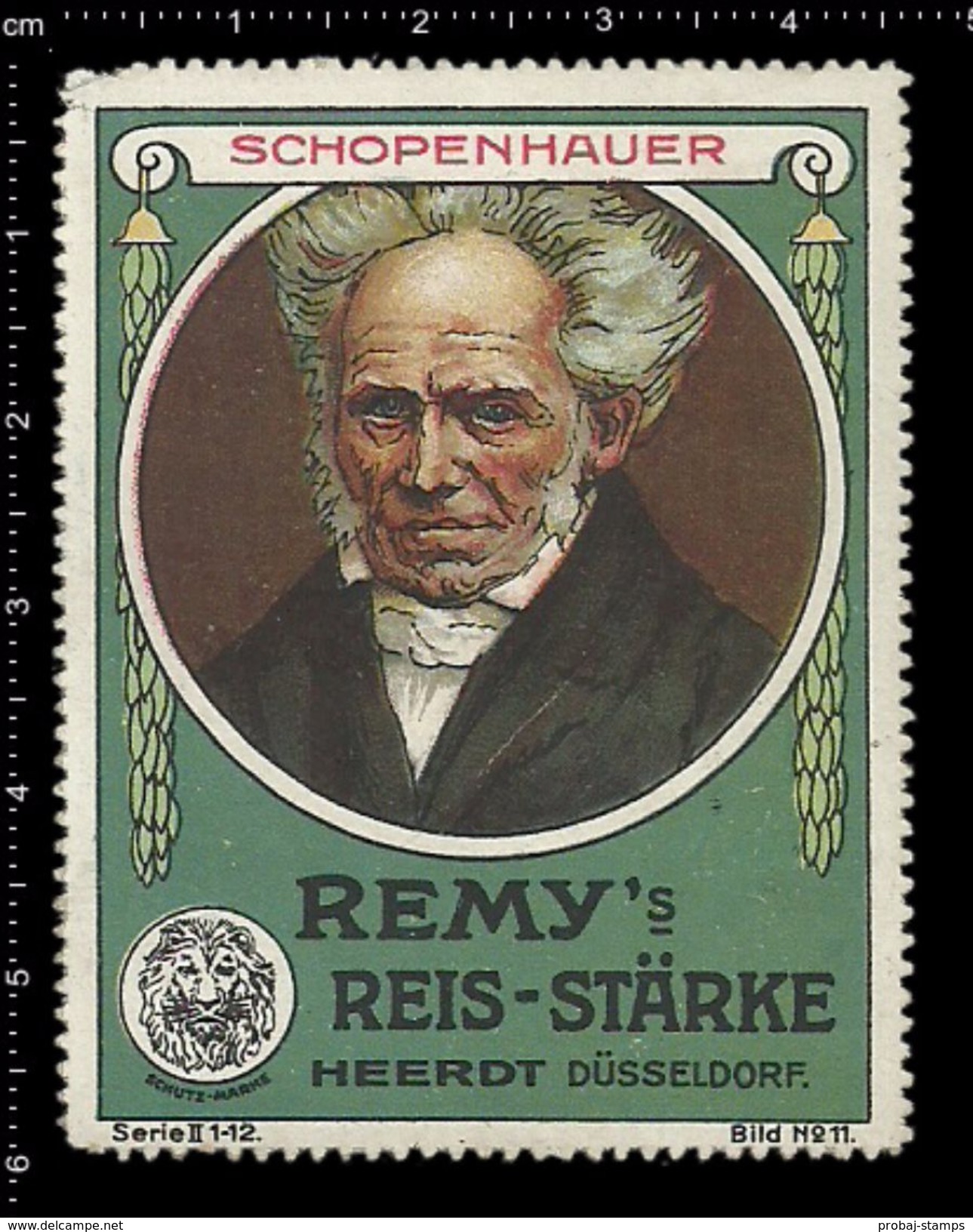 German Poster Stamps, Reklamemarke, Cinderellas, Famous People, Berühmte Menschen, Remys, Arthur Schopenhauer, Philosoph - Autres & Non Classés