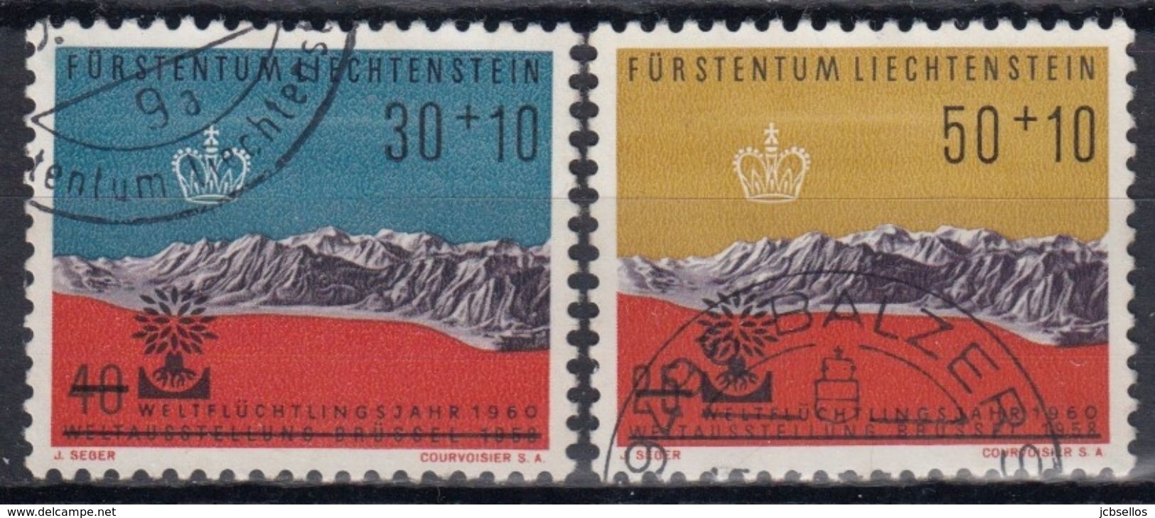 LIECHTENSTEIN 1960 Nº 353/54 USADO - Oblitérés