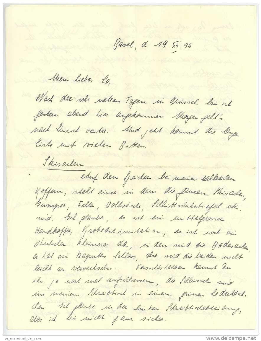 SCHNURMANN, Anneliese (1908-2006). Kinder-Psychoanalytikerin Bonhoeffer Umkreis Basel 1936 Freud Psychoanalyse Berlin - Documents Historiques