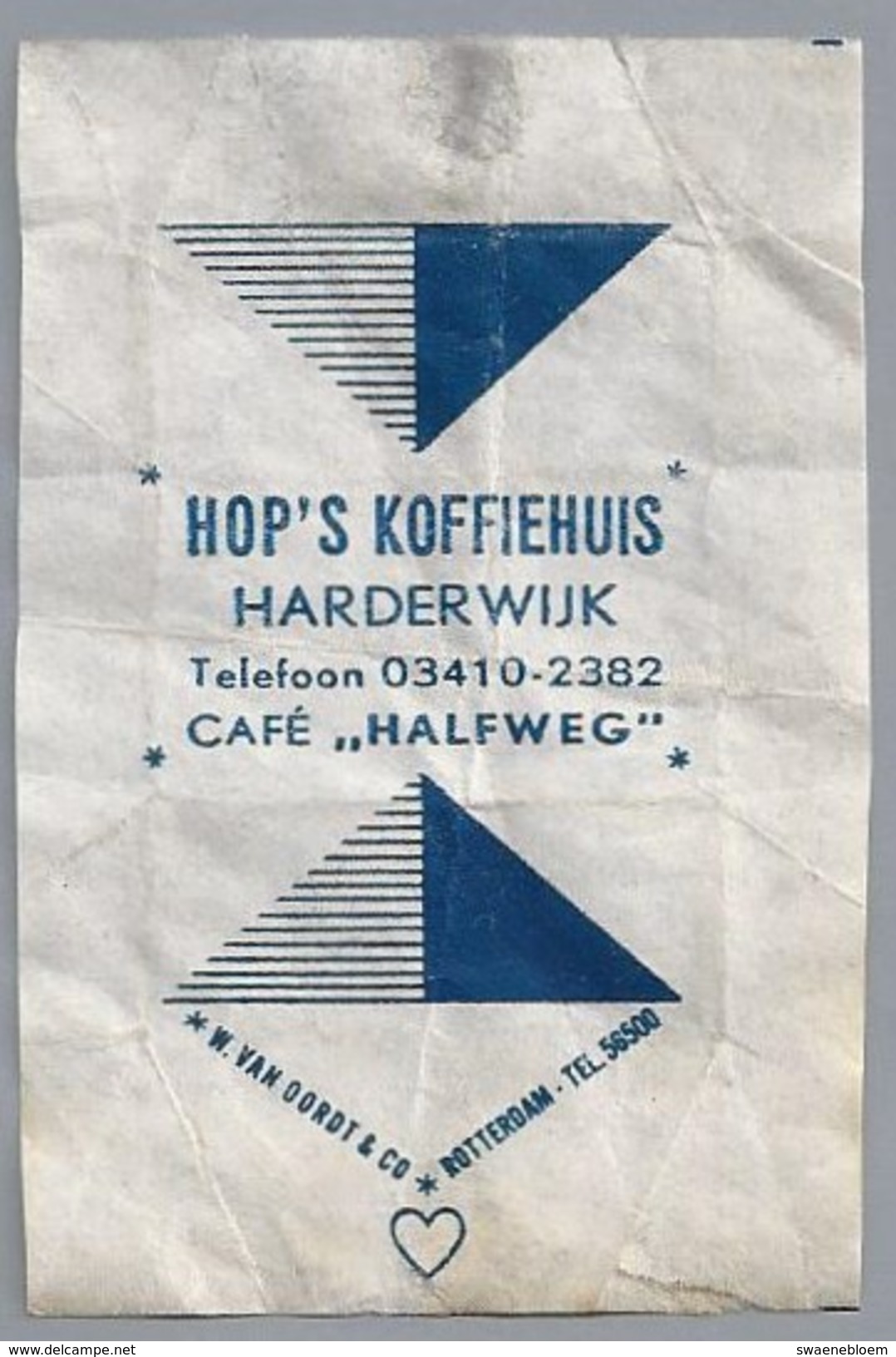 Suikerwikkel.- Embalage De Sucre. HARDERWIJK. HOP'S KOFFIEHUIS. CAFÉ - HALFWEG -. - Sucres