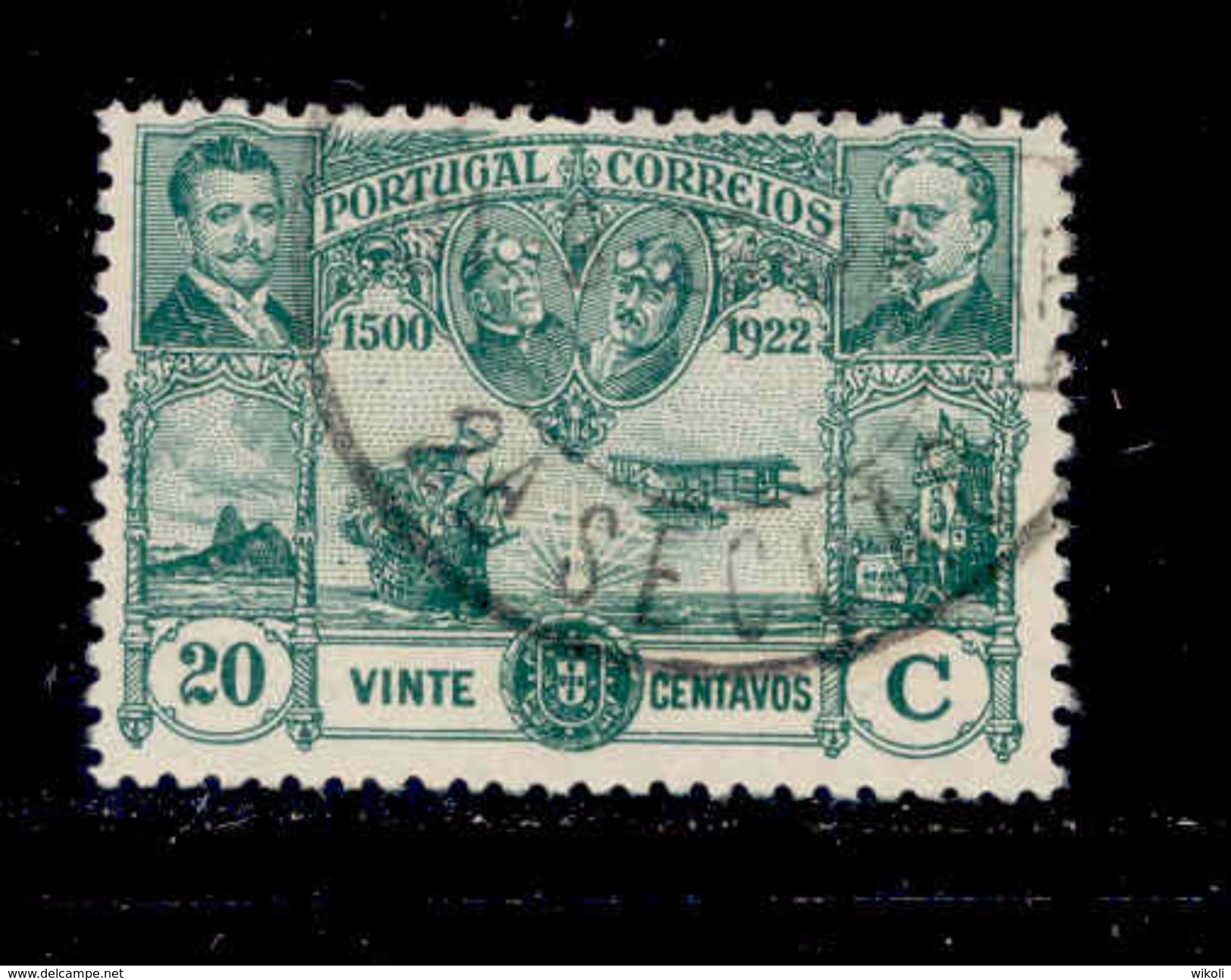 ! ! Portugal - 1923 1st Atlantic Flight 20 C - Af. 267 - Used - Used Stamps