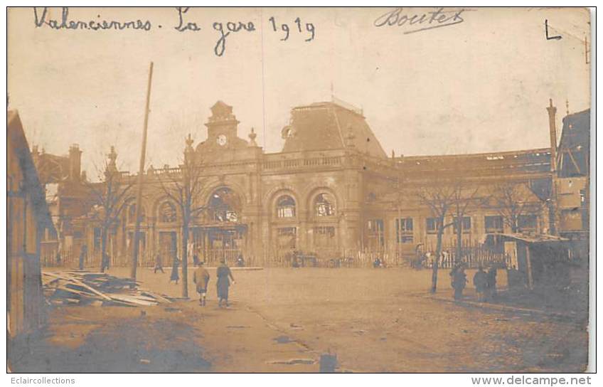 Valenciennes         59       La Gare En 1919        1  (voir Scan) - Valenciennes
