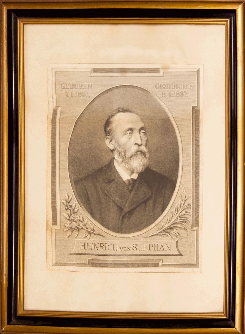 2001 Worldwide Bibliography. (1860ca). HEINRICH VON STEPHAN (1831-1897).VERY FINE AND RARE PORTRAIT OF THE CREATOR OF TH - Andere & Zonder Classificatie