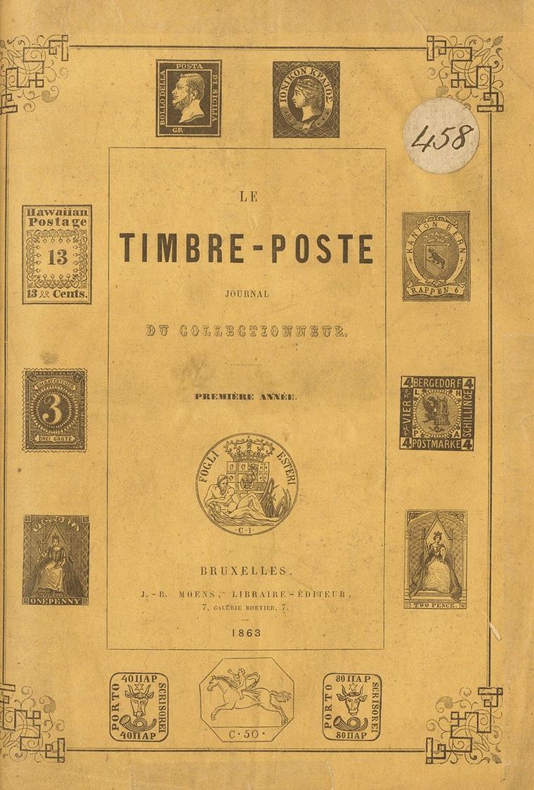 2002 Worldwide Bibliography. (1863ca). Set Of Two Volumes Of LE TIMBRE-POSTE JOURNAL DU COLLECTIOUNNEUR. JB Moens. Bruss - Autres & Non Classés