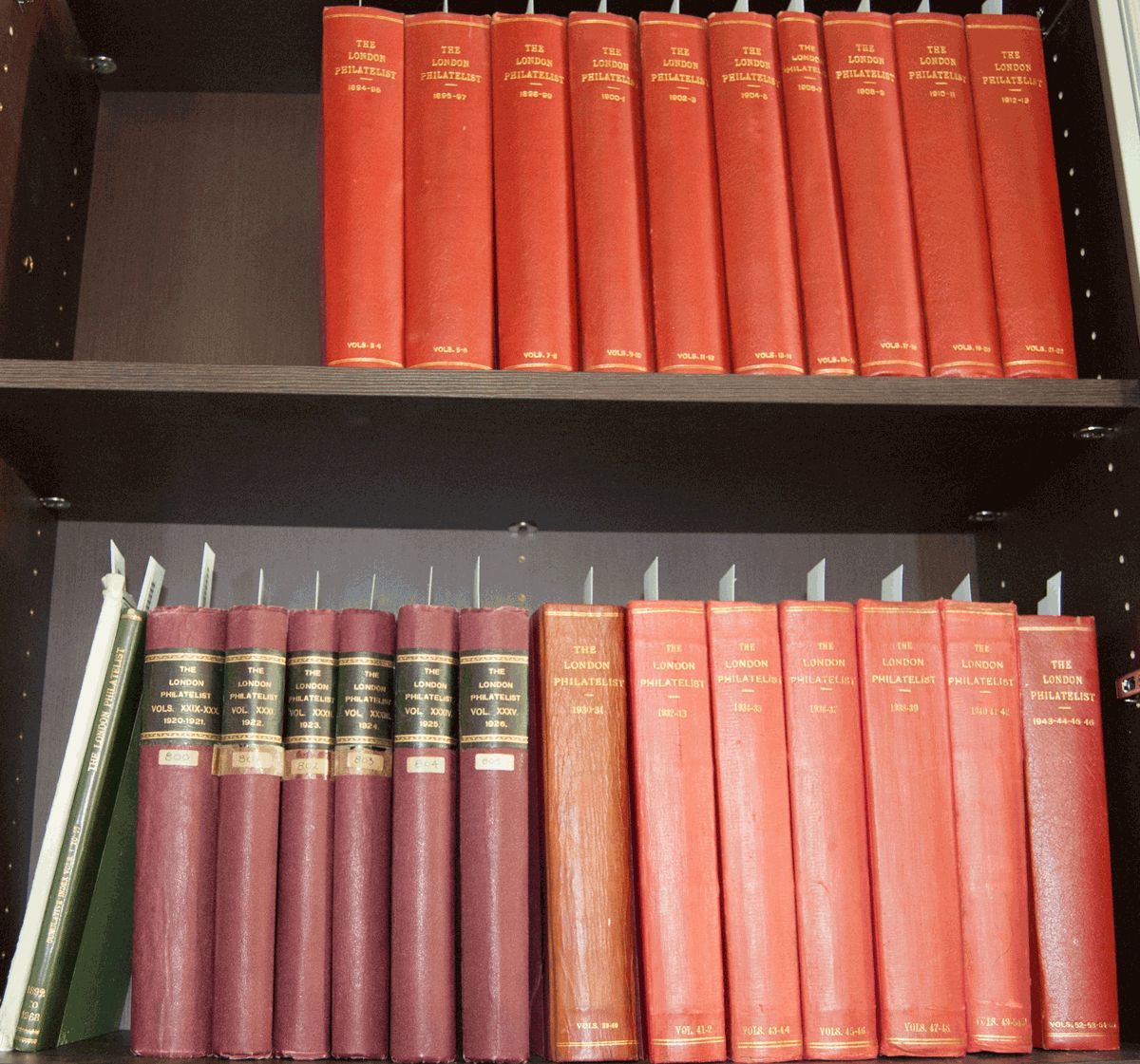 2018 Worldwide Bibliography. (1894ca). THE LONDON PHILATELIST. Set Of Twenty-five Books With Publications Of The Magazin - Autres & Non Classés