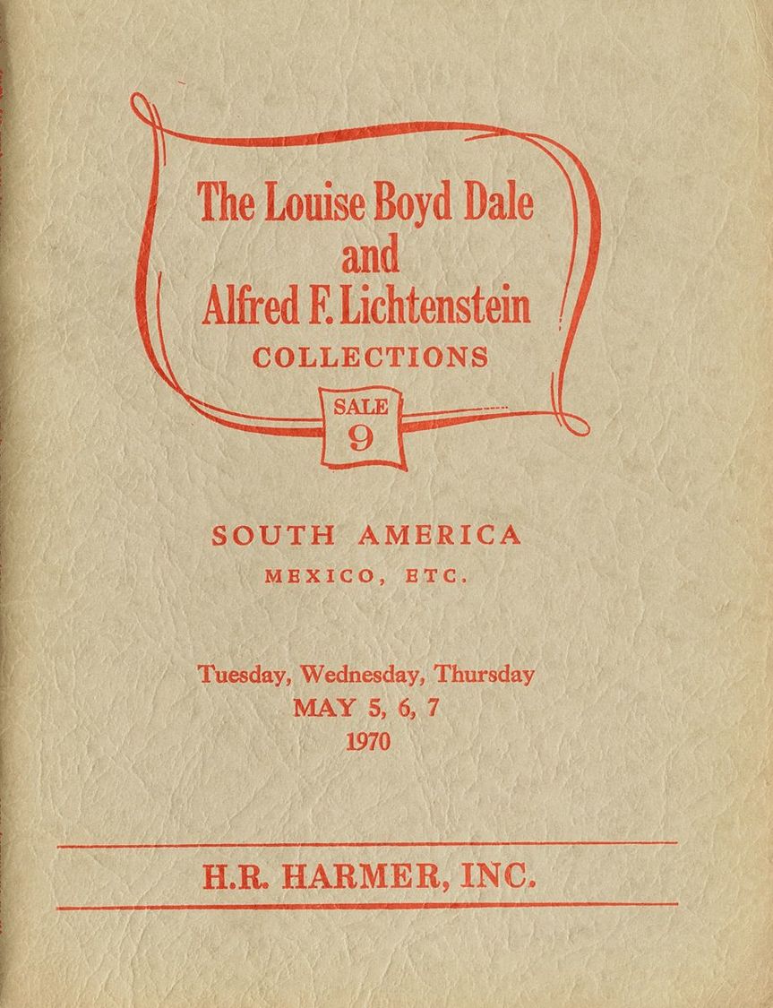 2070 Worldwide Bibliography. 1970. Auction Catalog Of H.R. Harmer THE LOUISE BOYD DALE AND ALFRED F. LICHTENSTEIN COLLEC - Andere & Zonder Classificatie